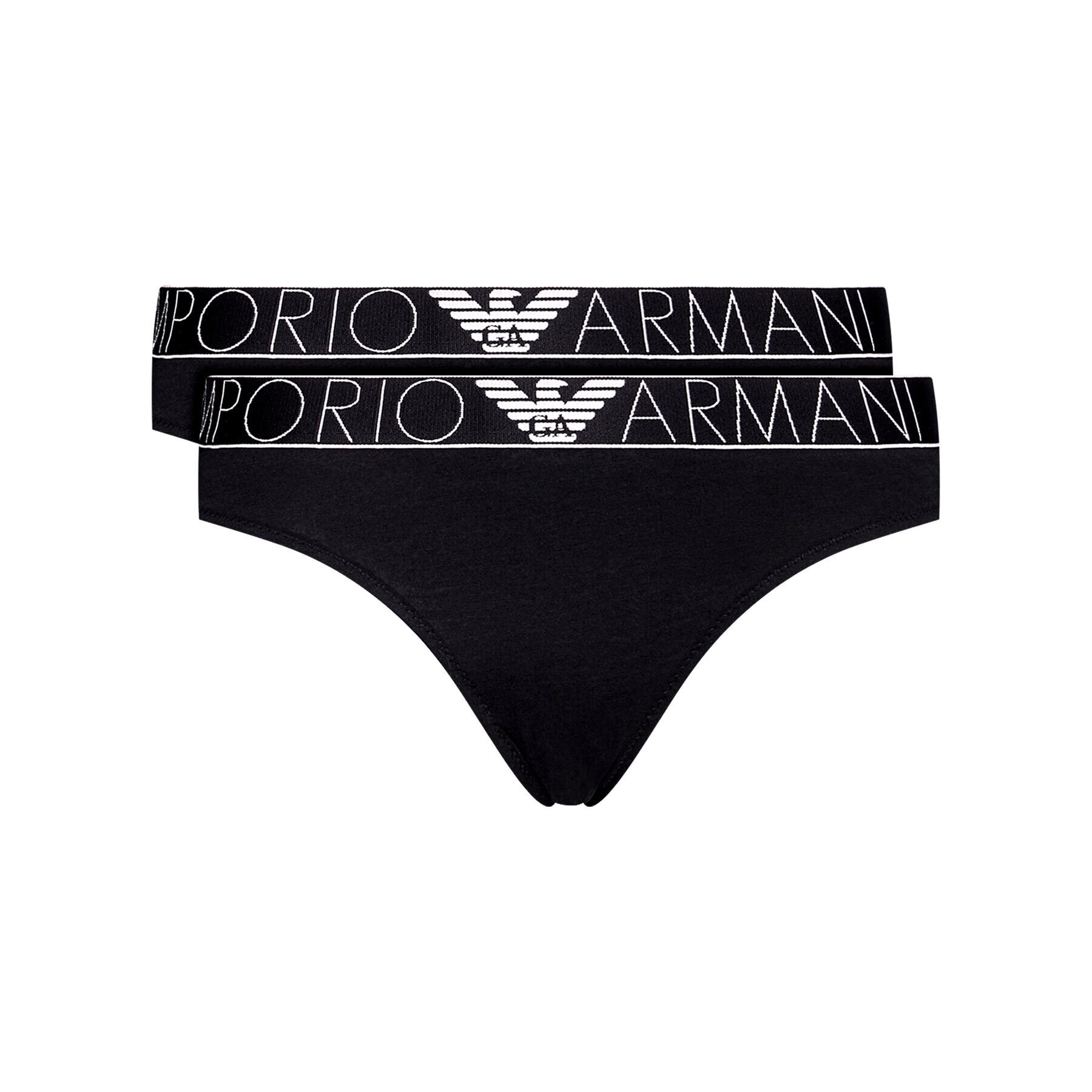 Emporio Armani Underwear Set 2 perechi de chiloți de damă clasici 163334 1P227 17020 Negru - Pled.ro