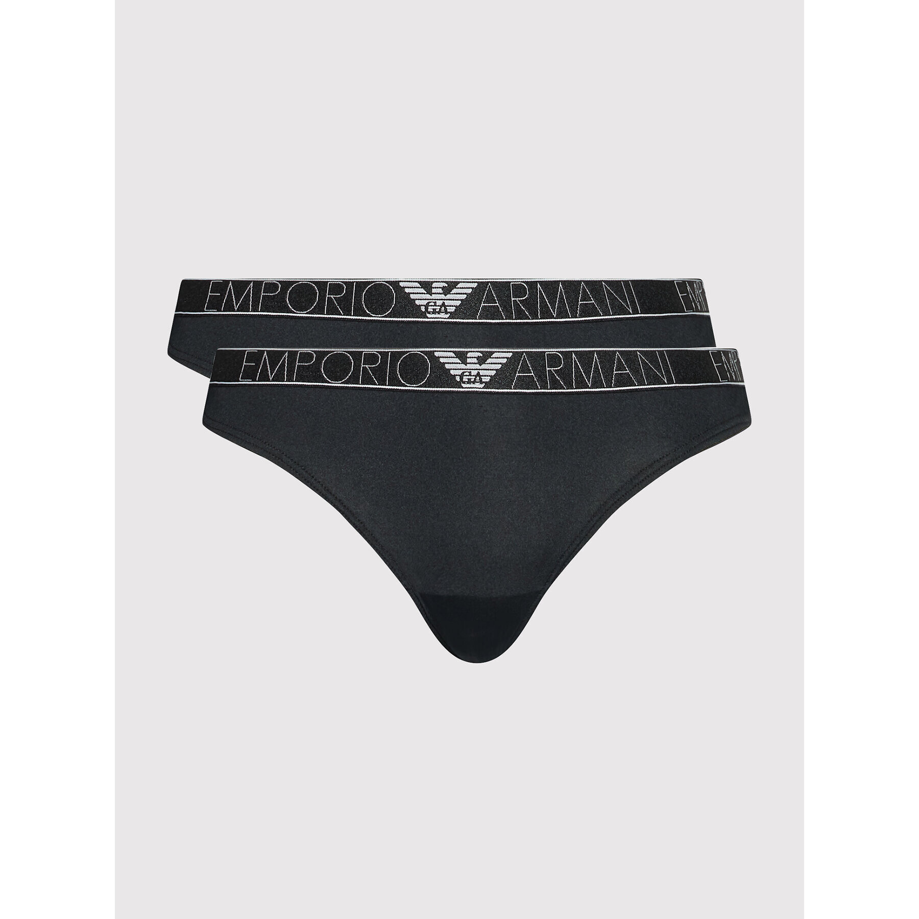 Emporio Armani Underwear Set 2 perechi de chiloți tanga 163337 2R235 00020 Negru - Pled.ro