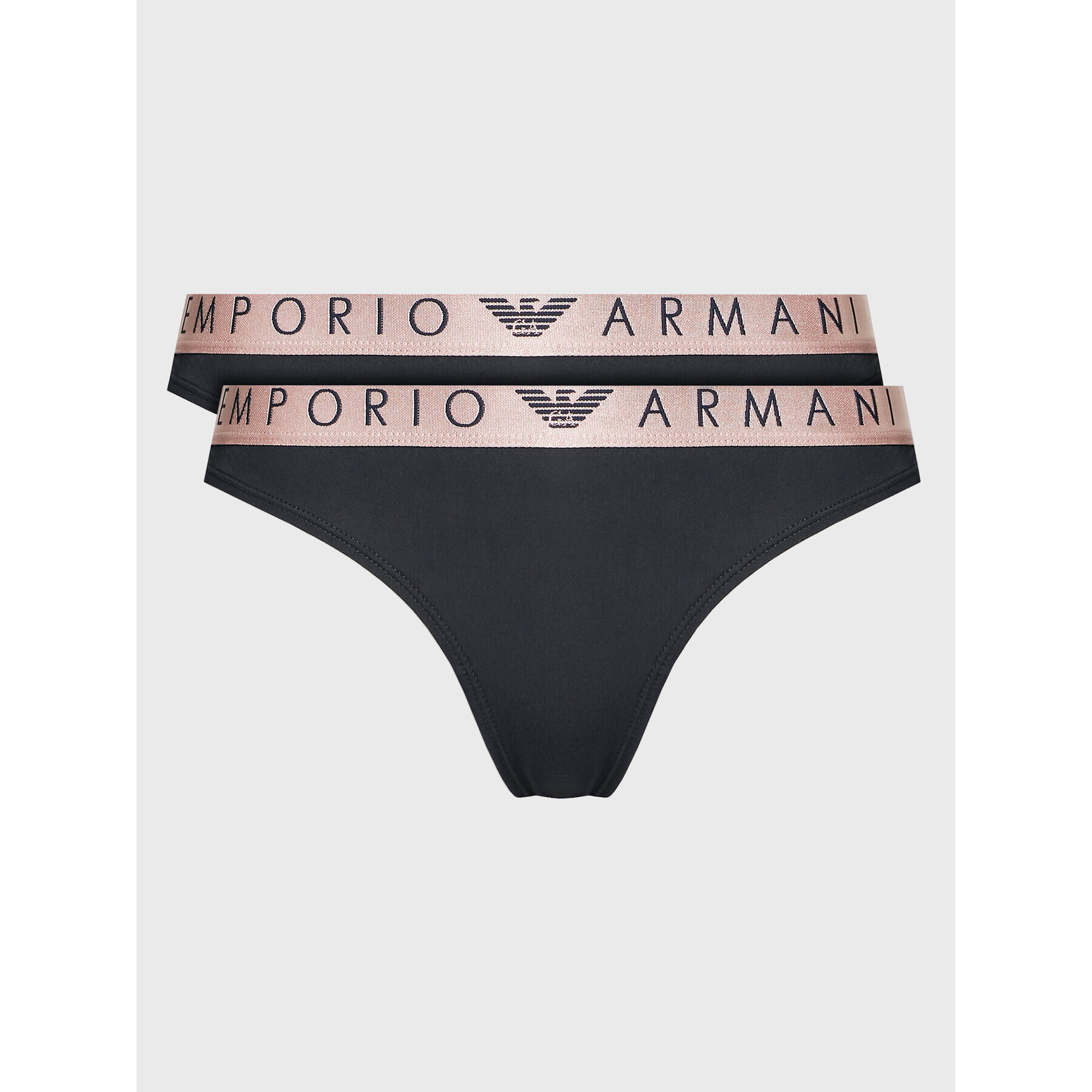 Emporio Armani Underwear Set 2 perechi de chiloți brazilieni 163337 2F235 00020 Negru - Pled.ro