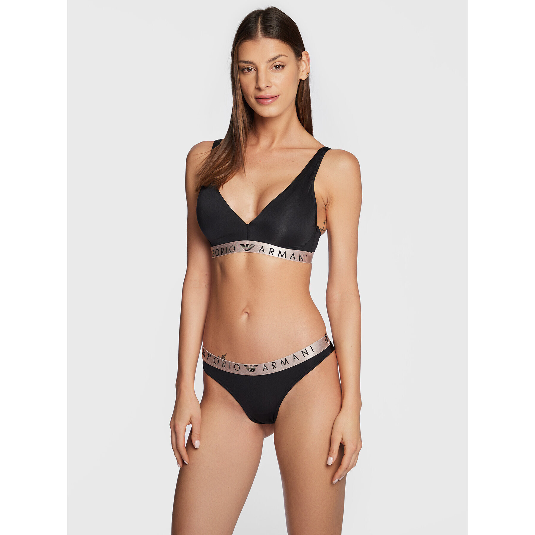 Emporio Armani Underwear Set 2 perechi de chiloți brazilieni 163337 2F235 00020 Negru - Pled.ro