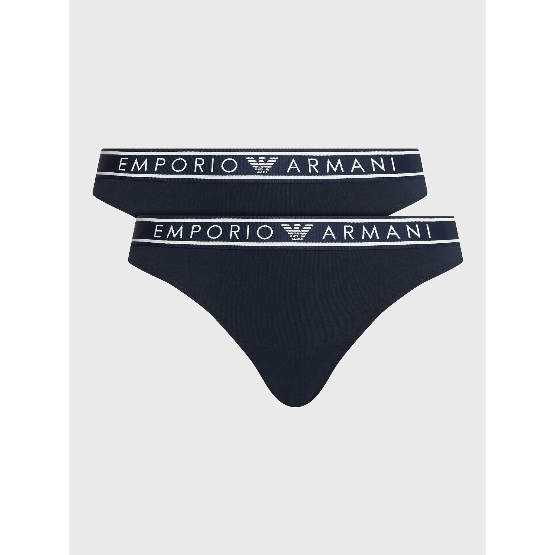 Emporio Armani Underwear Set 2 perechi de chiloți de damă clasici 163334 3R227 00135 Bleumarin - Pled.ro