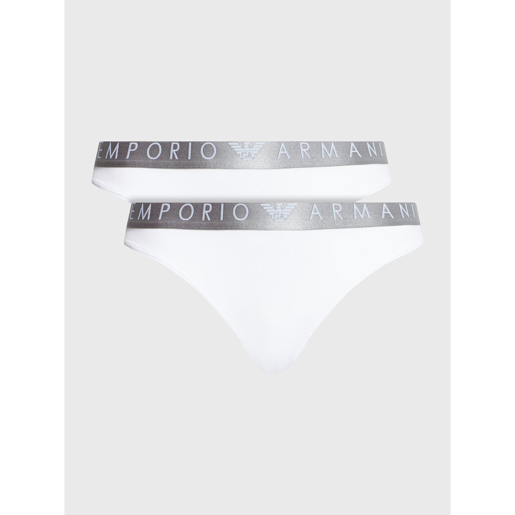 Emporio Armani Underwear Set 2 perechi de chiloți de damă clasici 163334 3R235 00010 Alb - Pled.ro