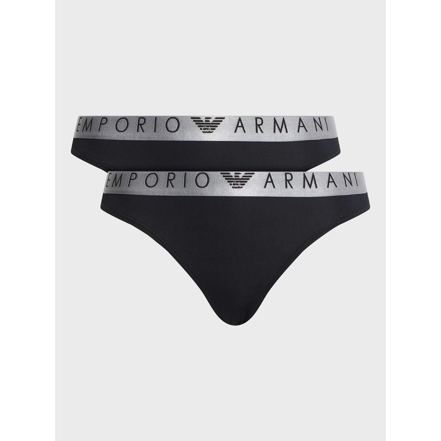 Emporio Armani Underwear Set 2 perechi de chiloți de damă clasici 163334 3R235 00020 Negru - Pled.ro