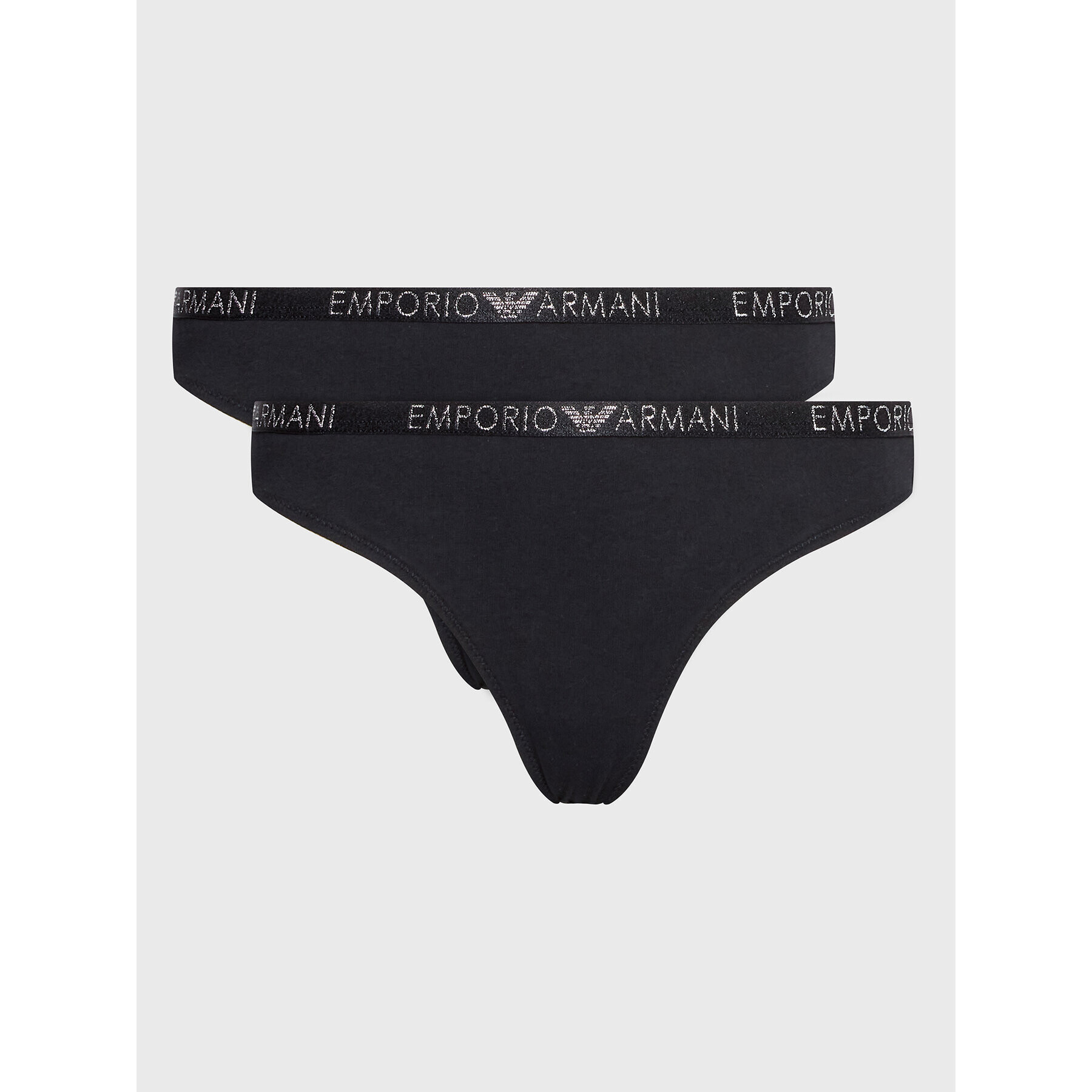 Emporio Armani Underwear Set 2 perechi de chiloți tanga 163333 3R223 00020 Negru - Pled.ro