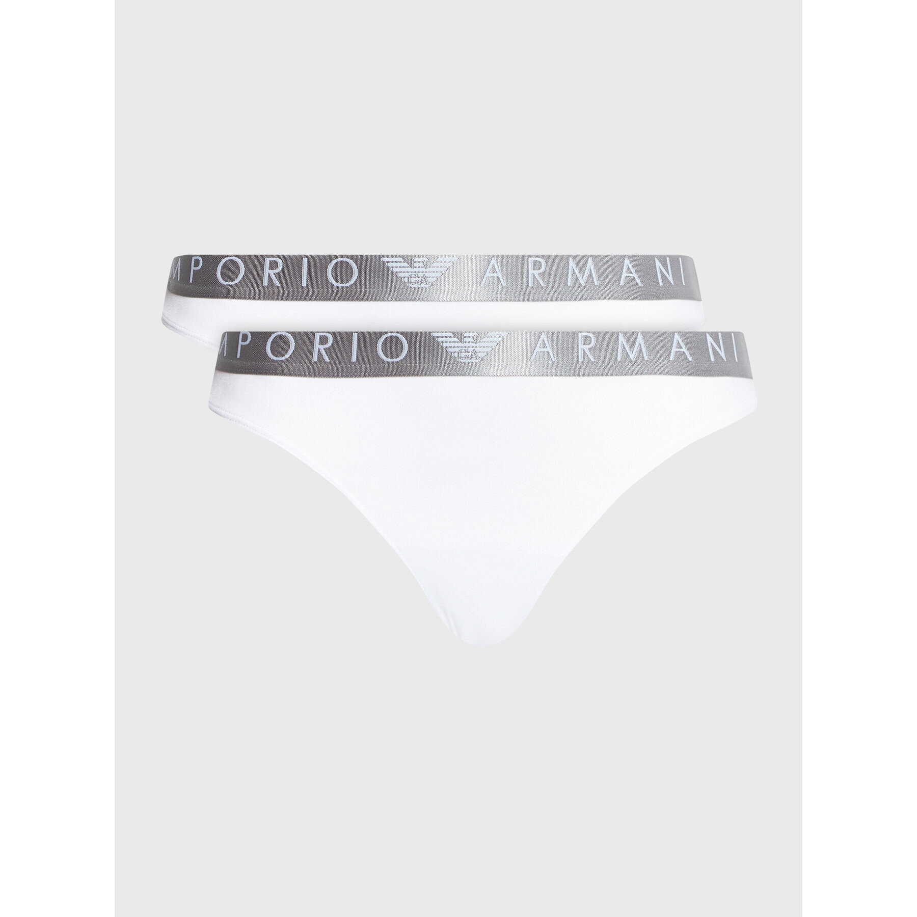 Emporio Armani Underwear Set 2 perechi de chiloți tanga 163333 3R235 00010 Alb - Pled.ro