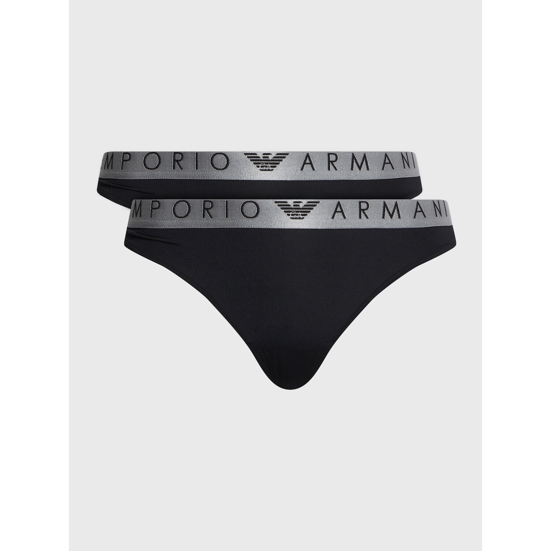 Emporio Armani Underwear Set 2 perechi de chiloți tanga 163333 3R235 00020 Negru - Pled.ro