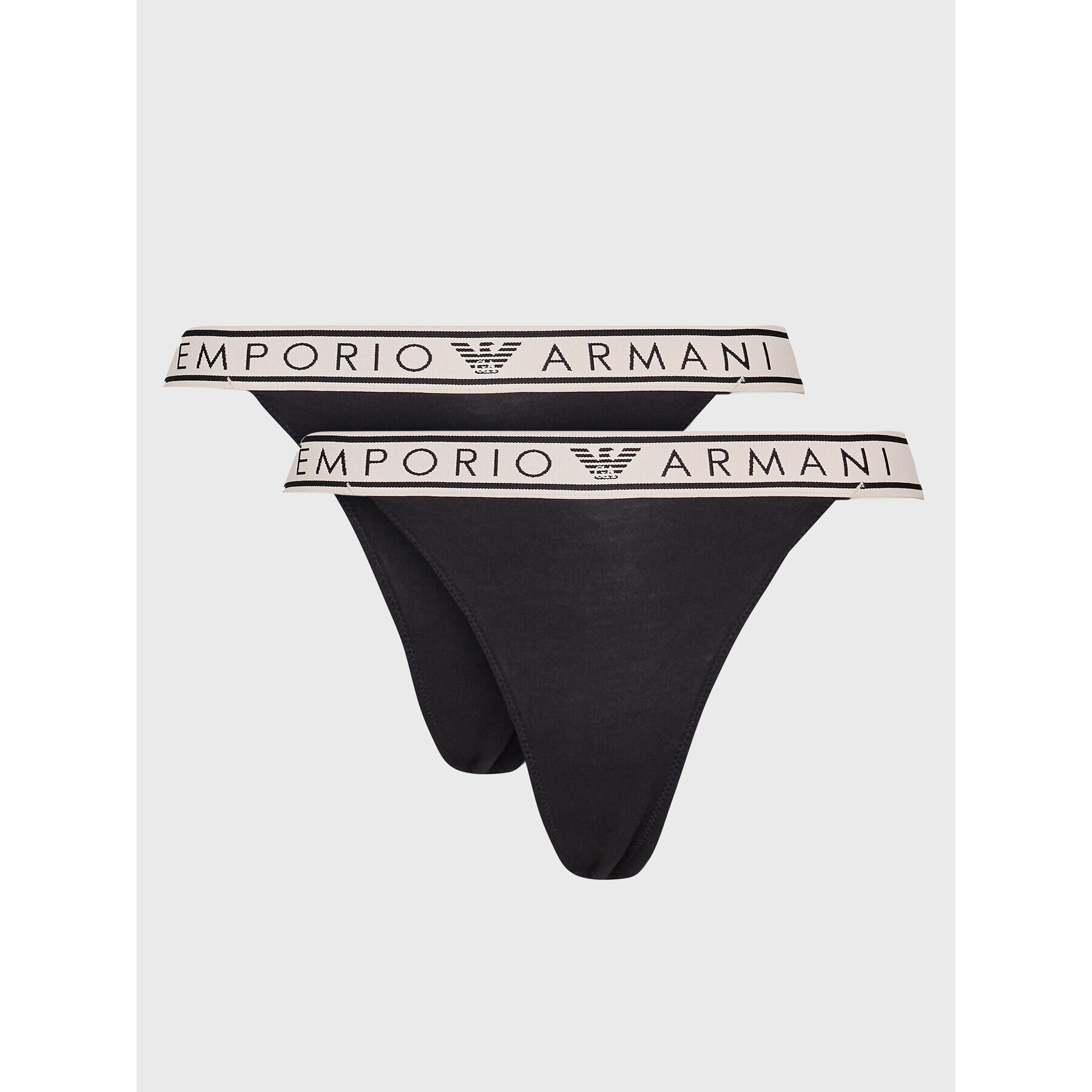 Emporio Armani Underwear Set 2 perechi de chiloți tanga 164522 2F221 00020 Negru - Pled.ro