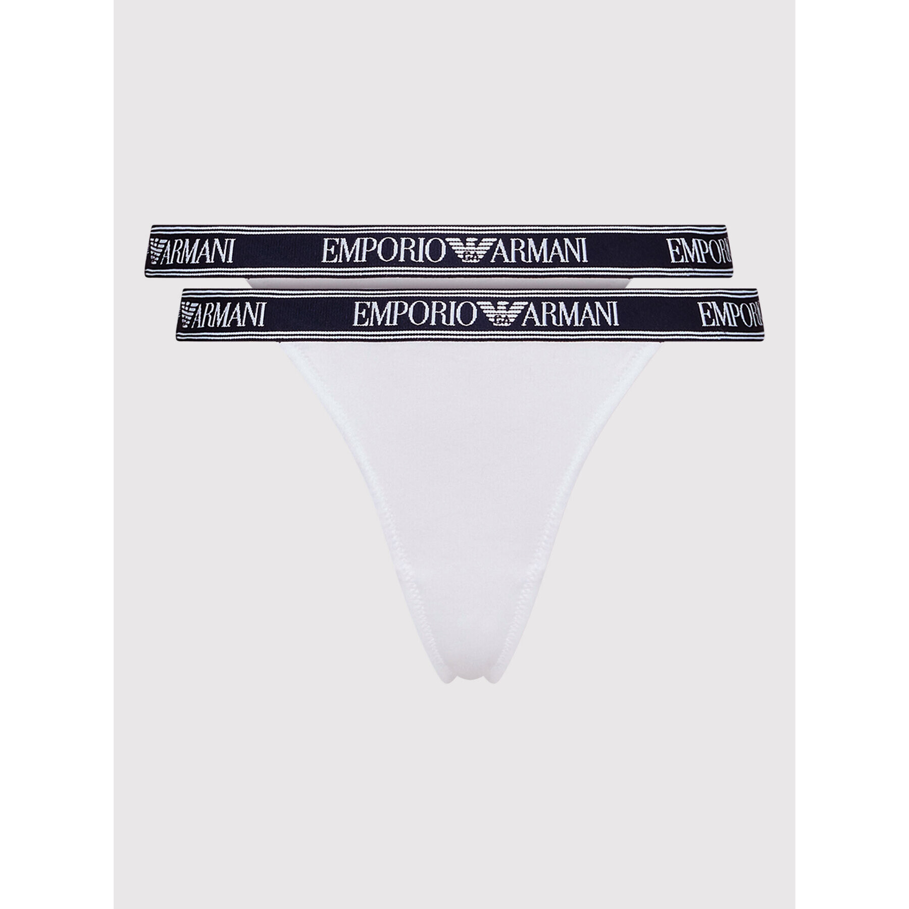 Emporio Armani Underwear Set 2 perechi de chiloți tanga 164522 2R227 00010 Alb - Pled.ro