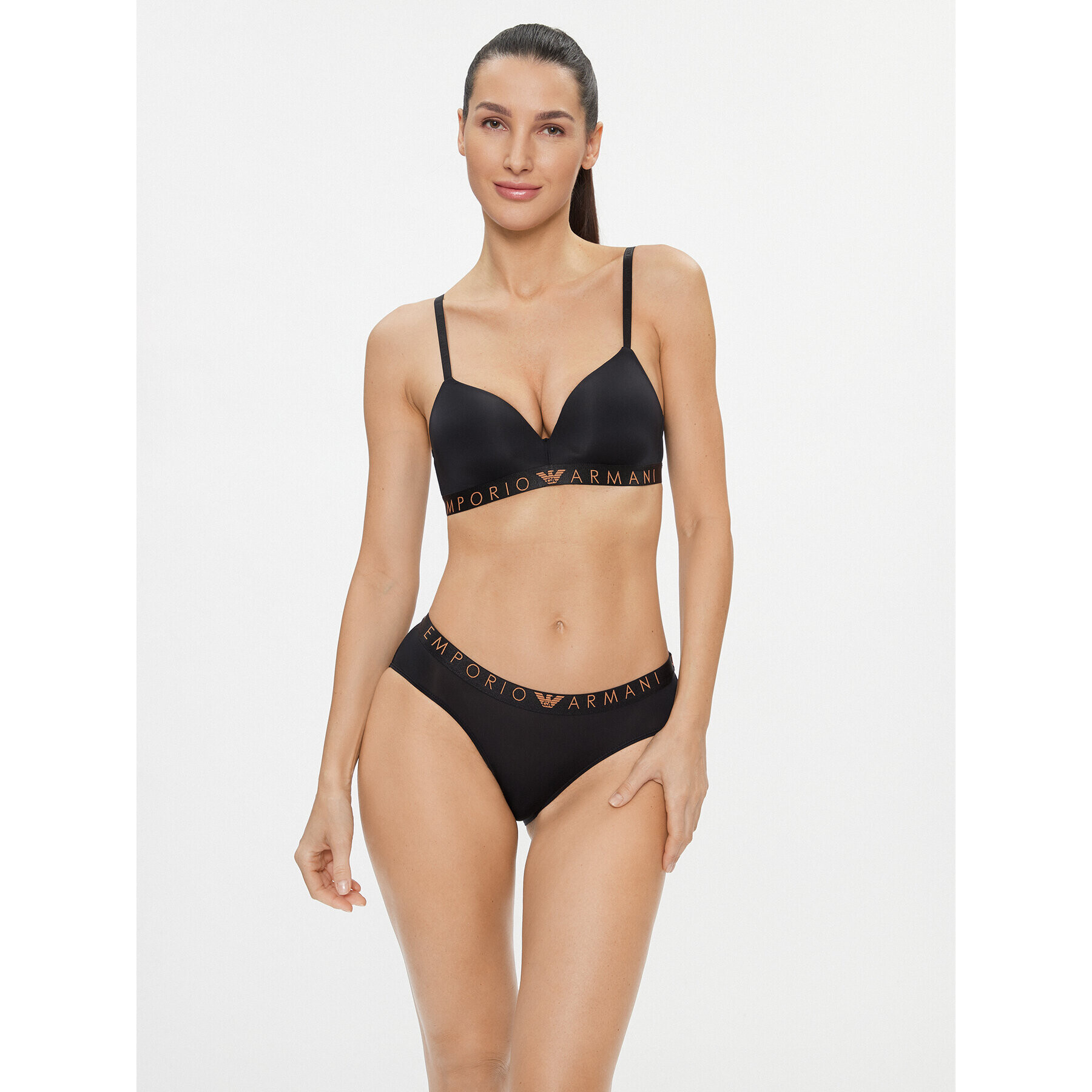 Emporio Armani Underwear Sutien fără armătură 164410 3F235 00020 Negru - Pled.ro