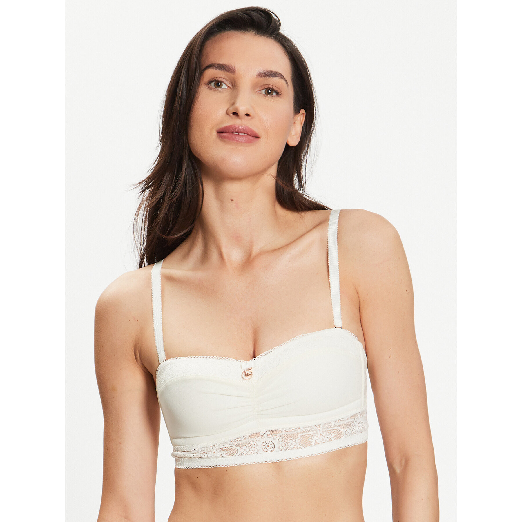 Emporio Armani Underwear Sutien fără armătură 164667 3R215 92810 Écru - Pled.ro