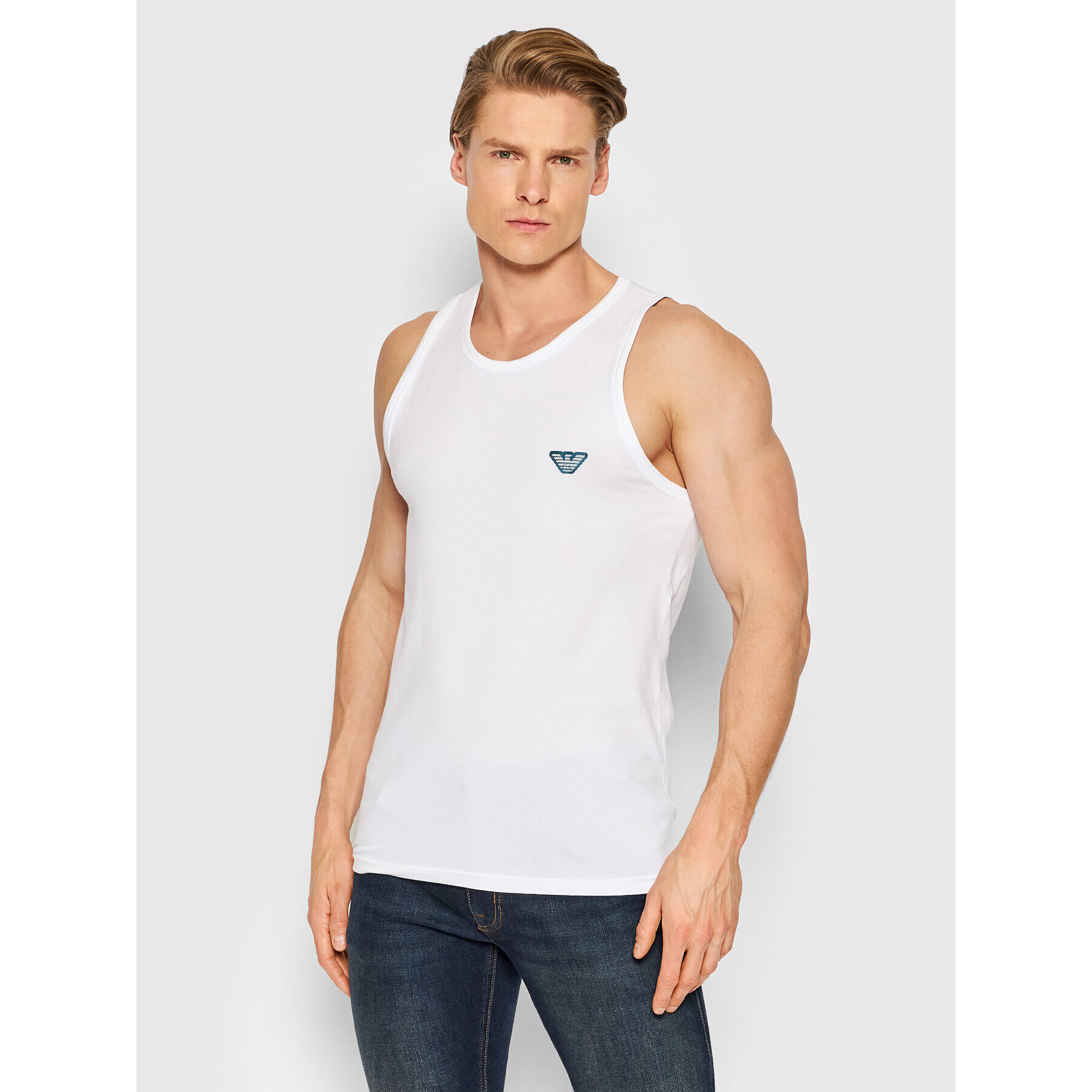 Emporio Armani Underwear Tank top 110828 2R512 00010 Alb Slim Fit - Pled.ro