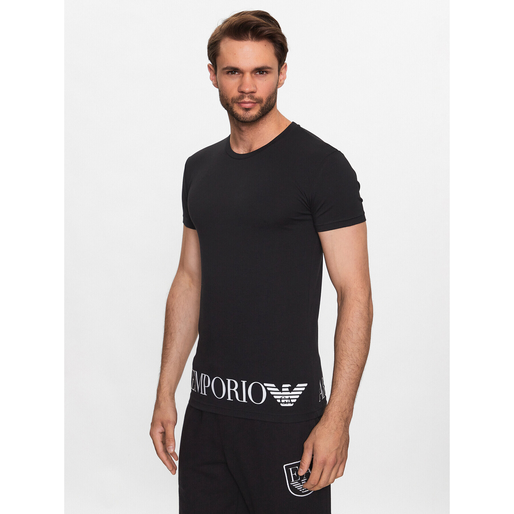 Emporio Armani Underwear Tricou 111035 3R755 00020 Negru Regular Fit - Pled.ro