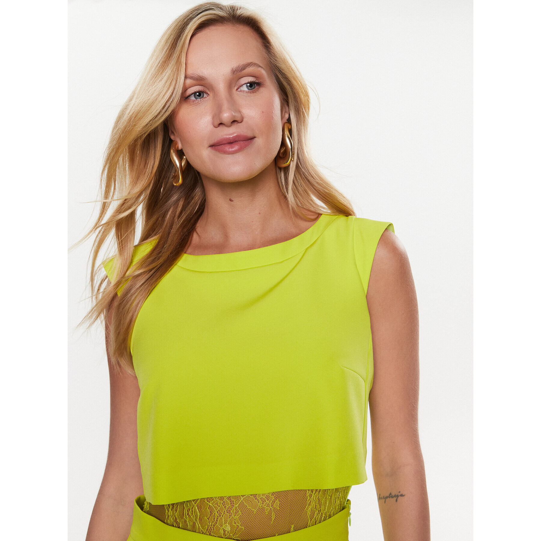 Ermanno Firenze Rochie de zi D42EQ029E49 Verde Regular Fit - Pled.ro