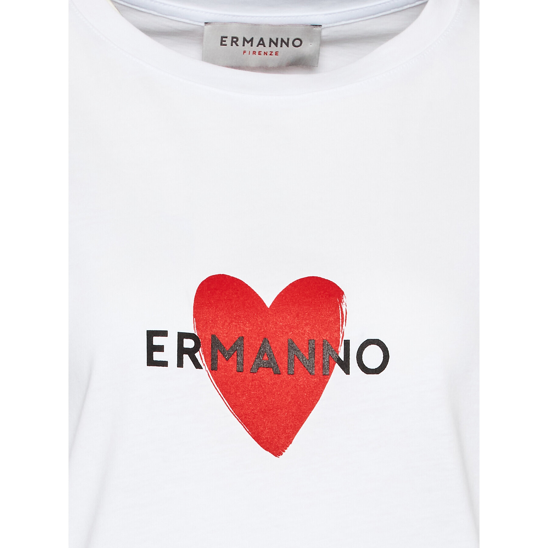 Ermanno Firenze Tricou D42EL023EK4 Alb Regular Fit - Pled.ro