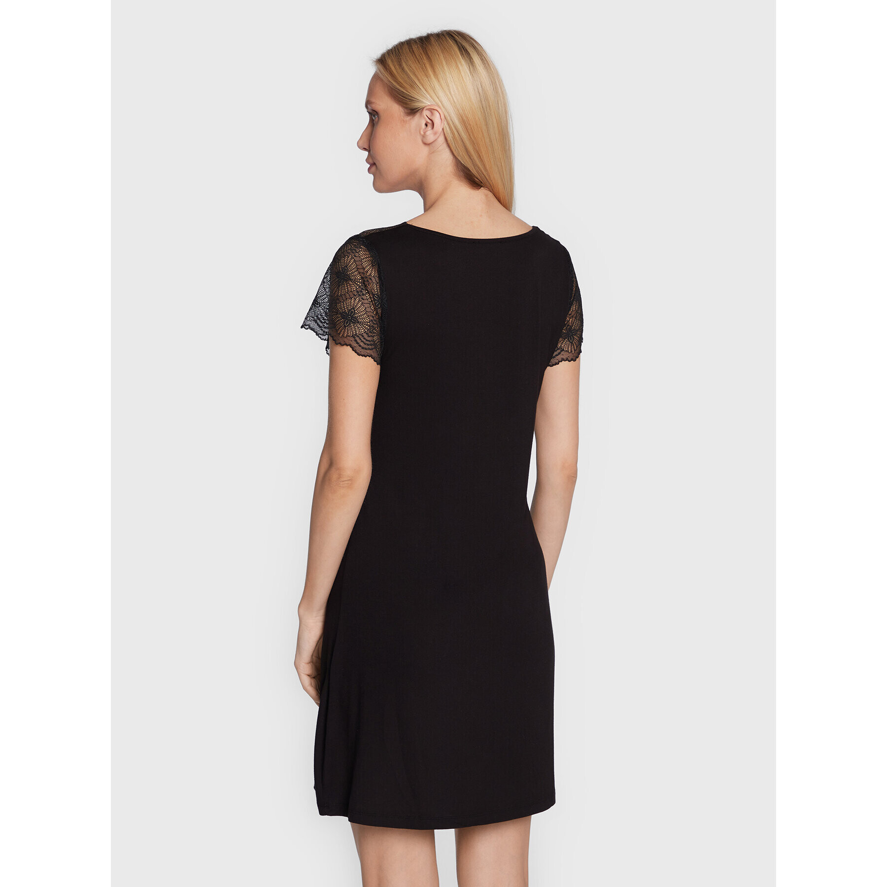 Etam Cămașă de noapte Liddy 6514553 Negru Regular Fit - Pled.ro