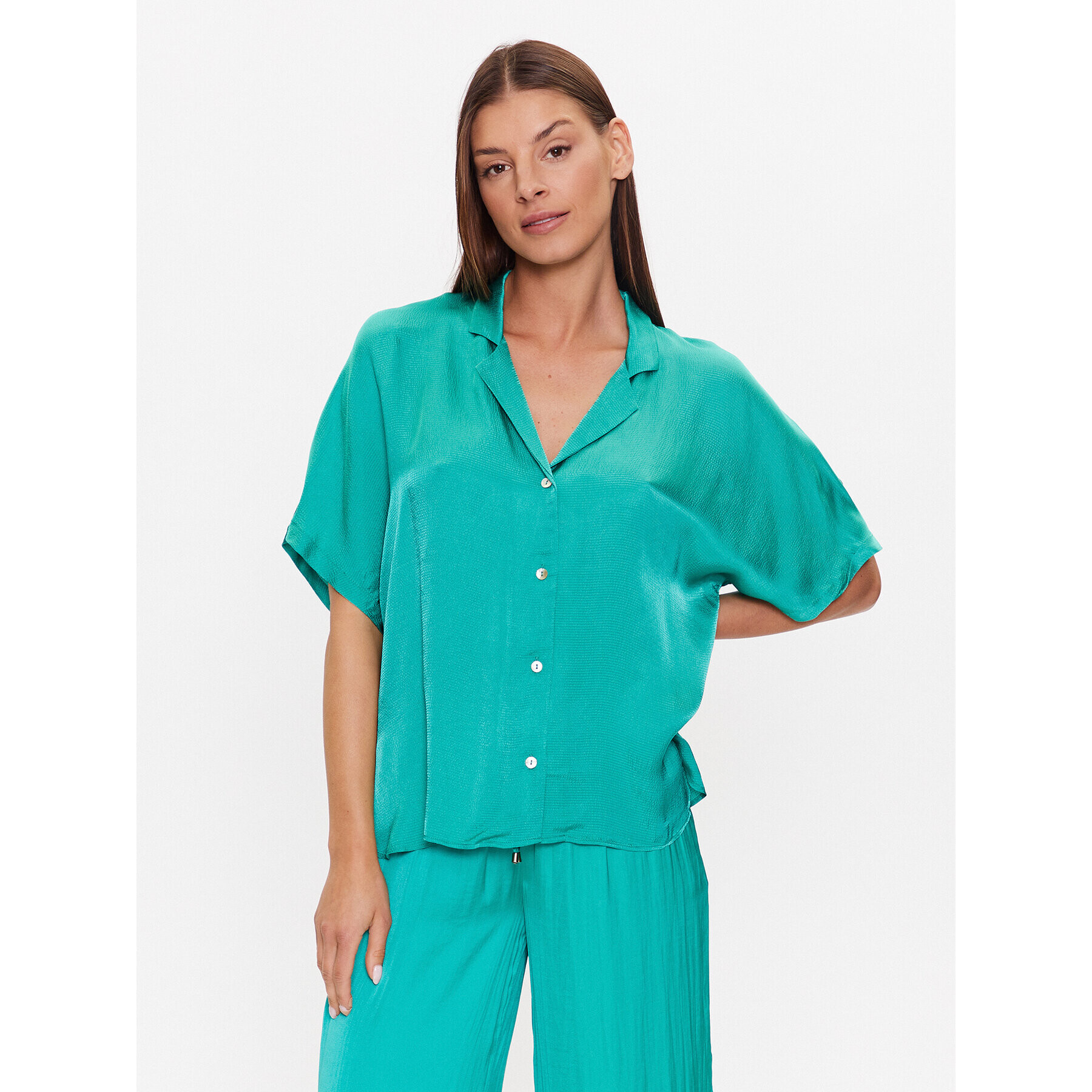 Etam Cămașă pijama 6538941 Verde Relaxed Fit - Pled.ro