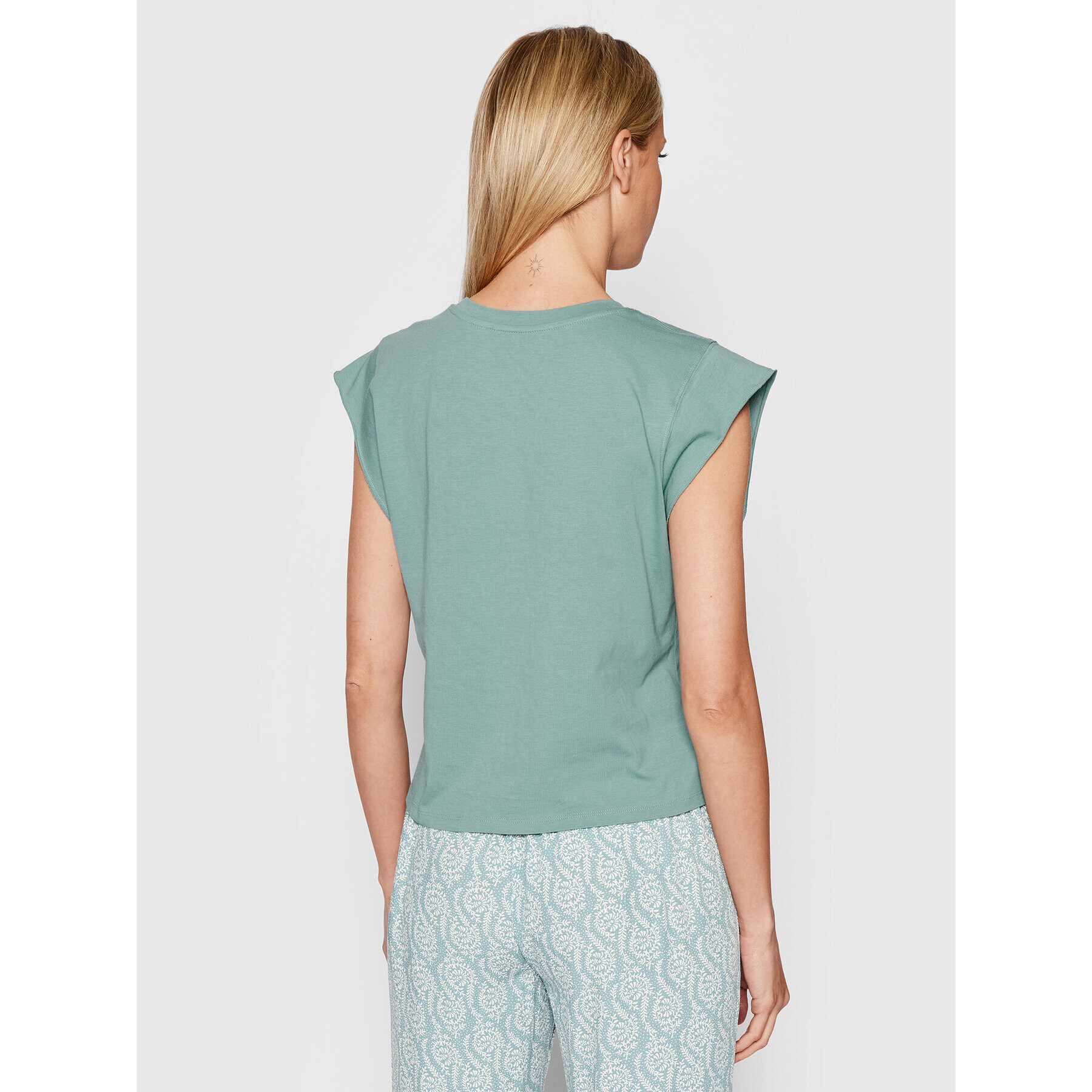 Etam Cămașă pijama Gaela 6534185 Verde Regular Fit - Pled.ro