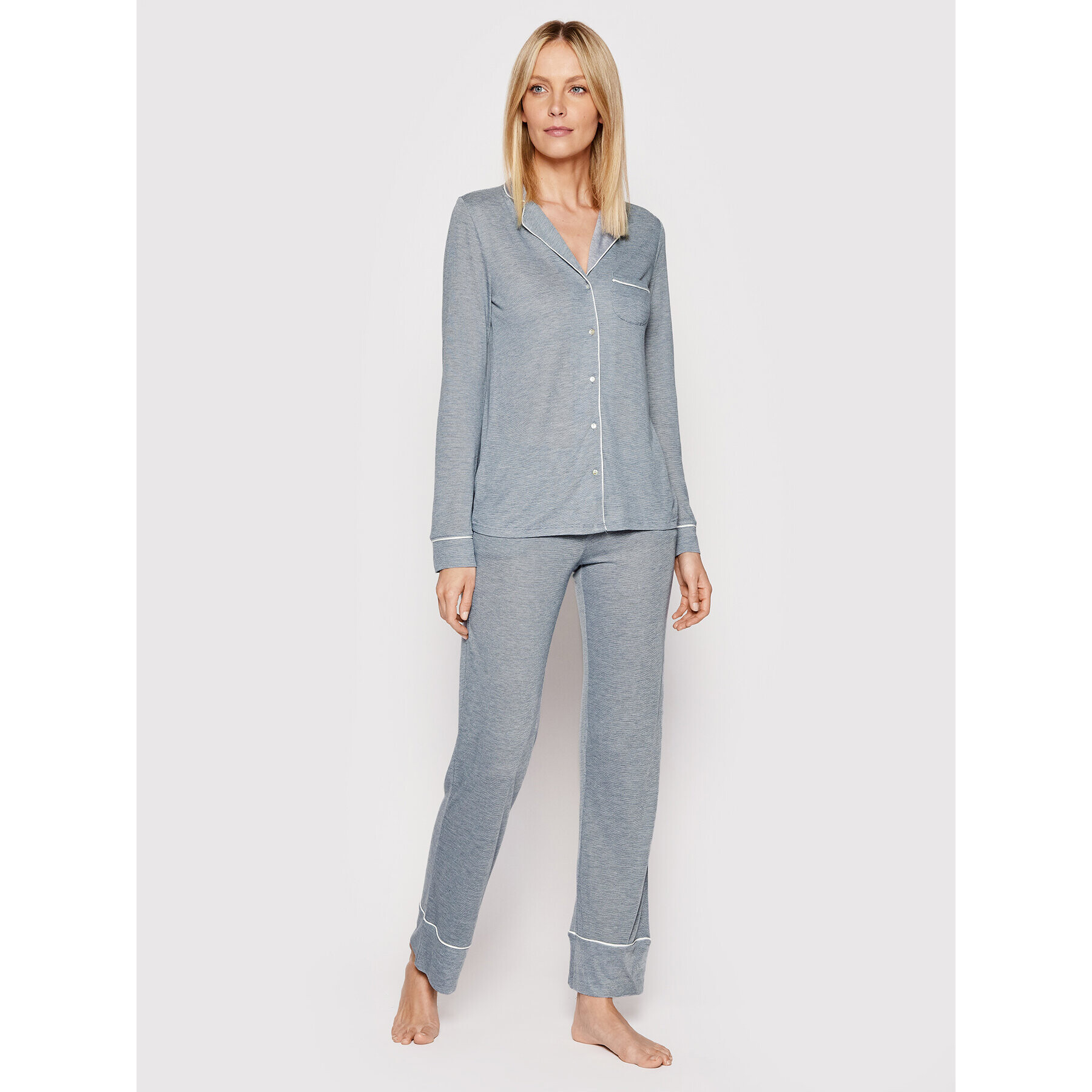 Etam Cămașă pijama Warm Day 6515995 Albastru Regular Fit - Pled.ro