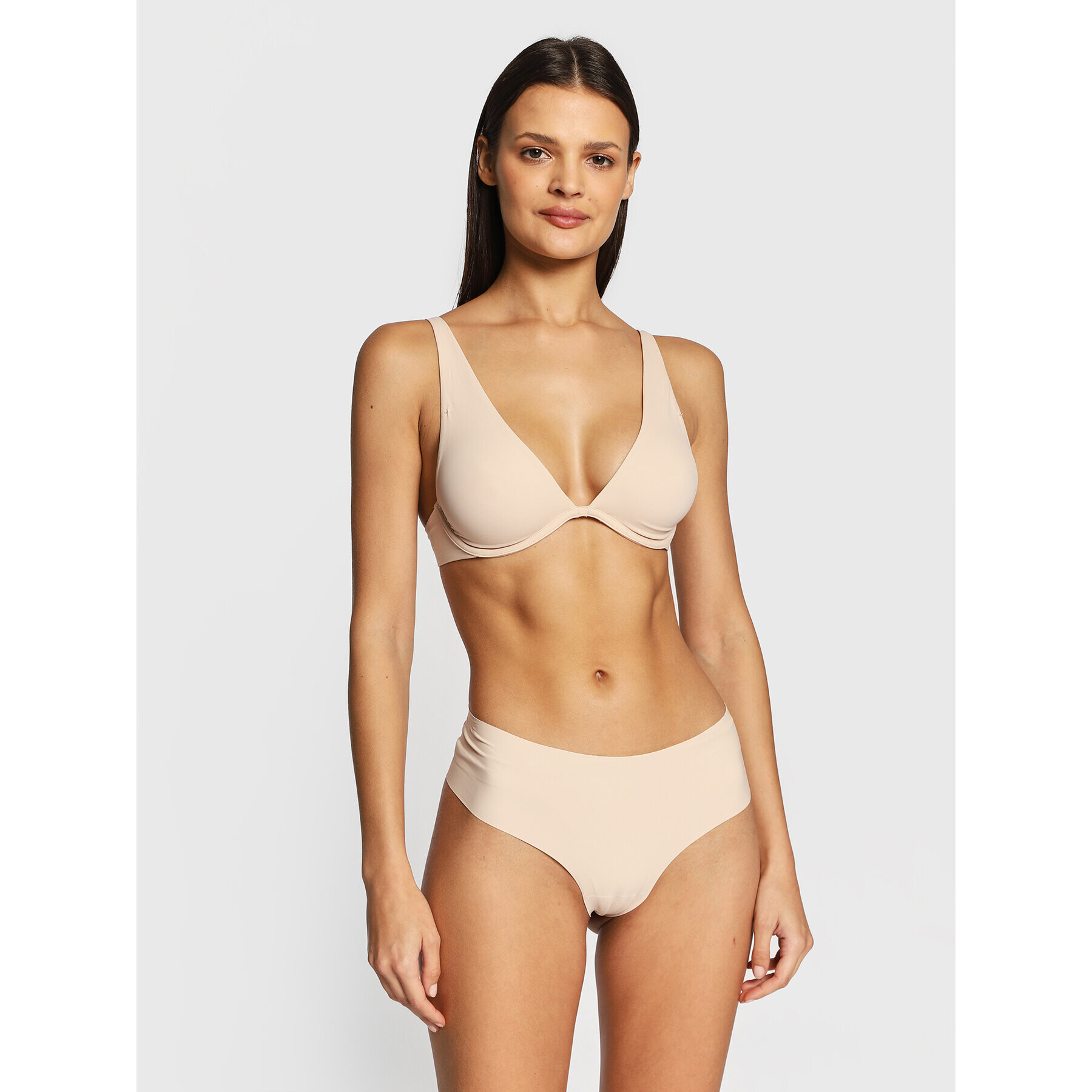 Etam Chilot tanga Pure Fit 6532041 Bej - Pled.ro