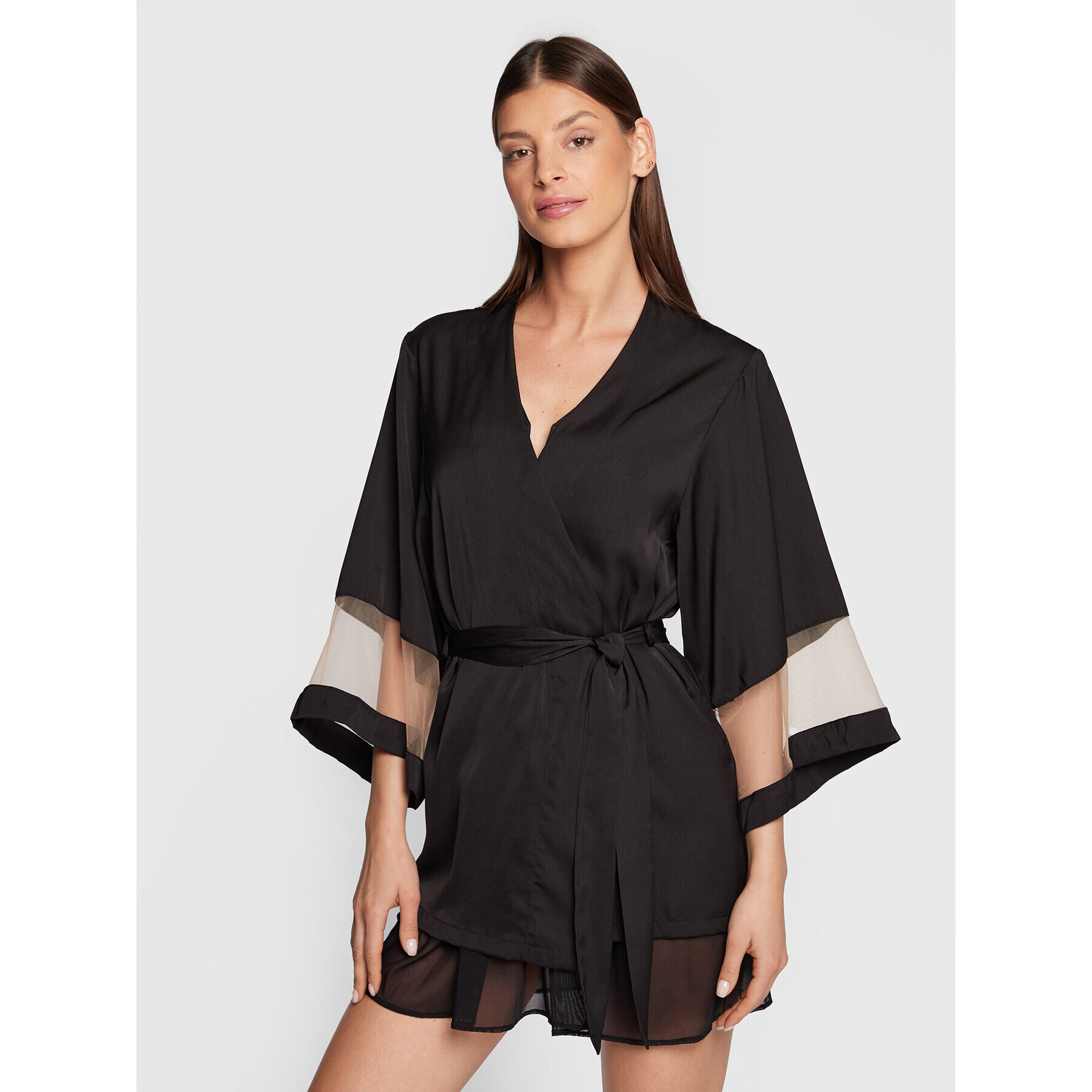 Etam Halat Delicatesse 6536301 Negru - Pled.ro