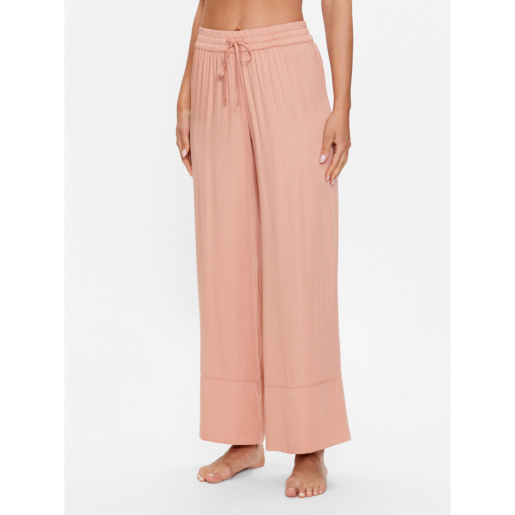 Etam Pantaloni pijama 6538003 Bej Relaxed Fit - Pled.ro