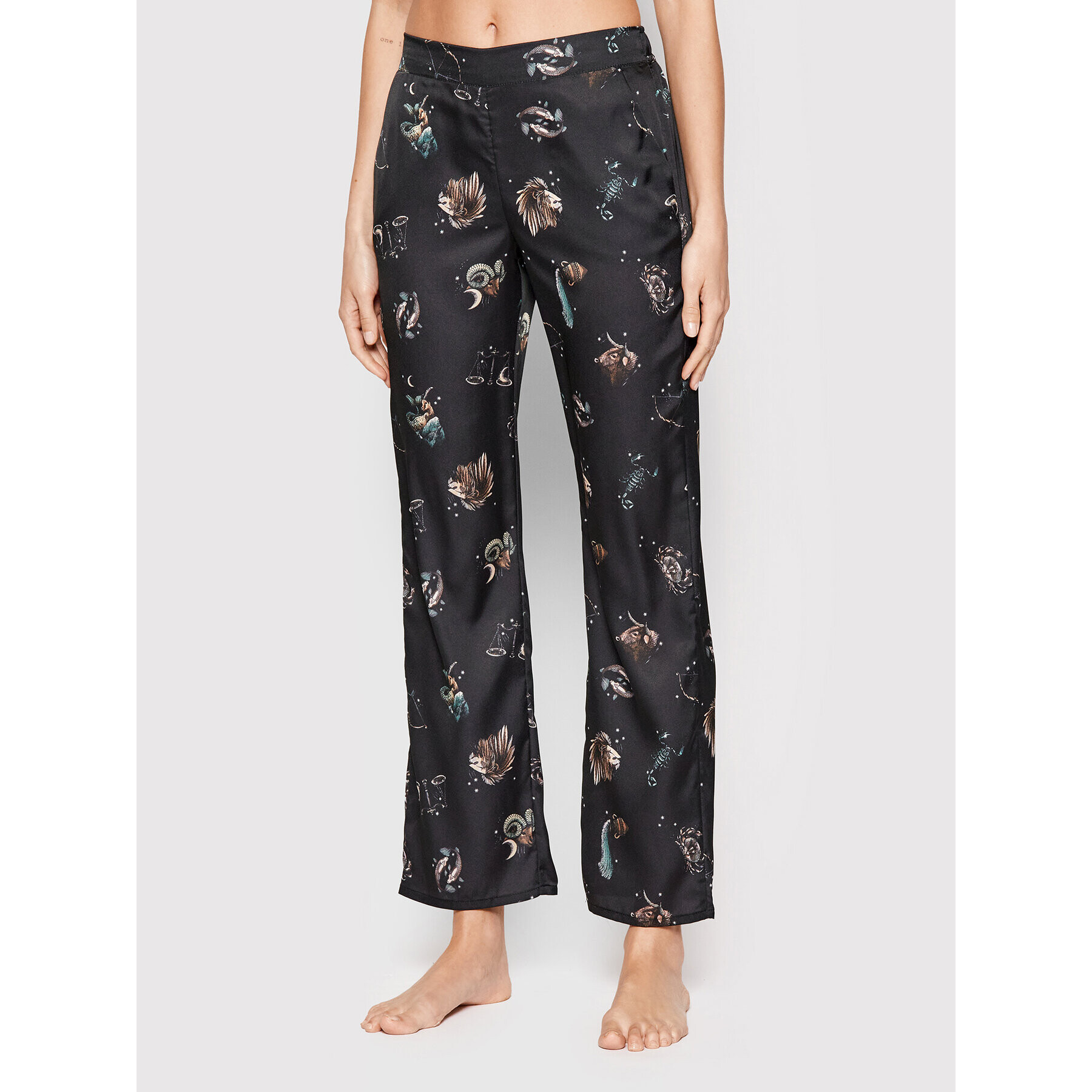 Etam Pantaloni pijama Asthro 6531062 Negru Regular Fit - Pled.ro