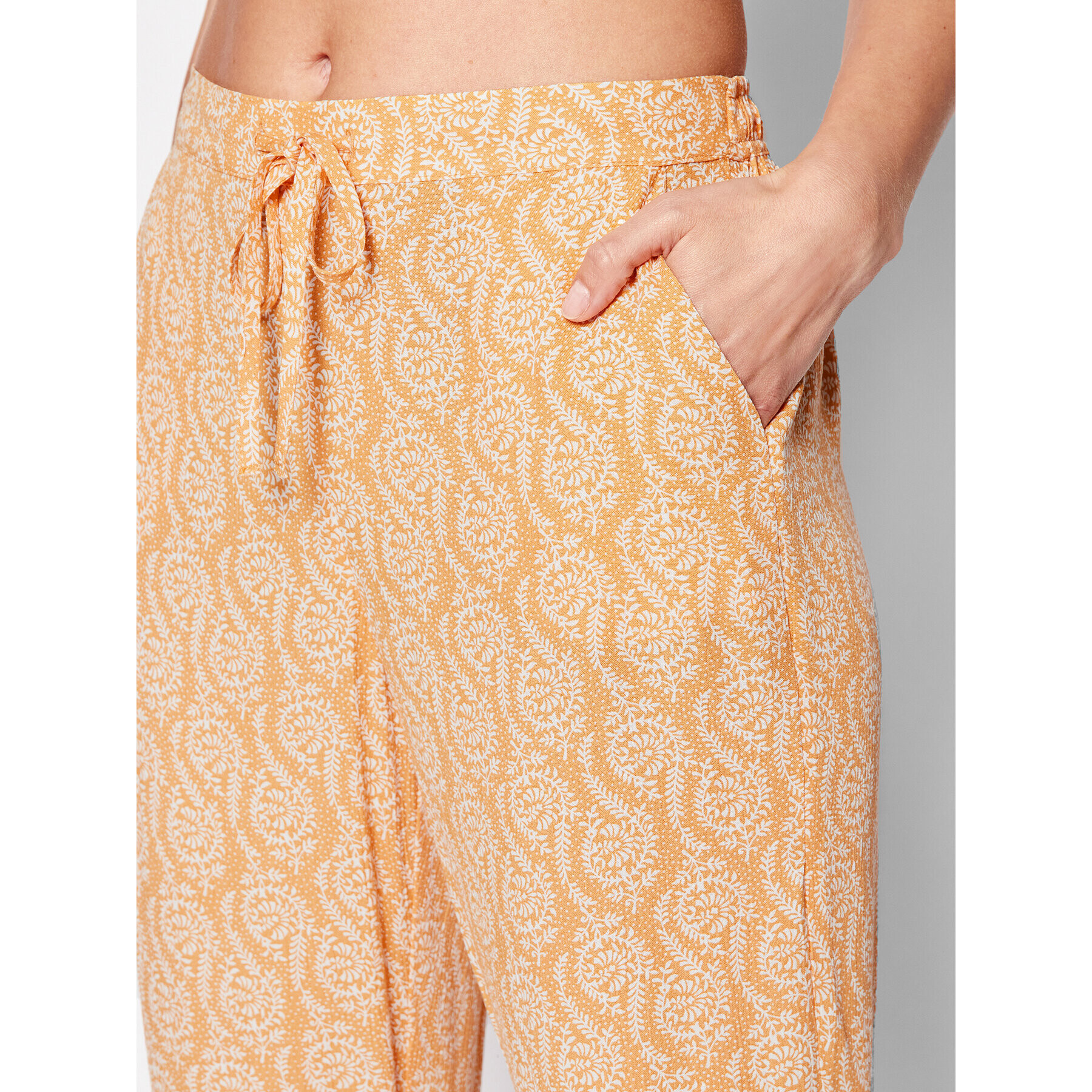 Etam Pantaloni pijama Gully 6534122 Portocaliu Regular Fit - Pled.ro