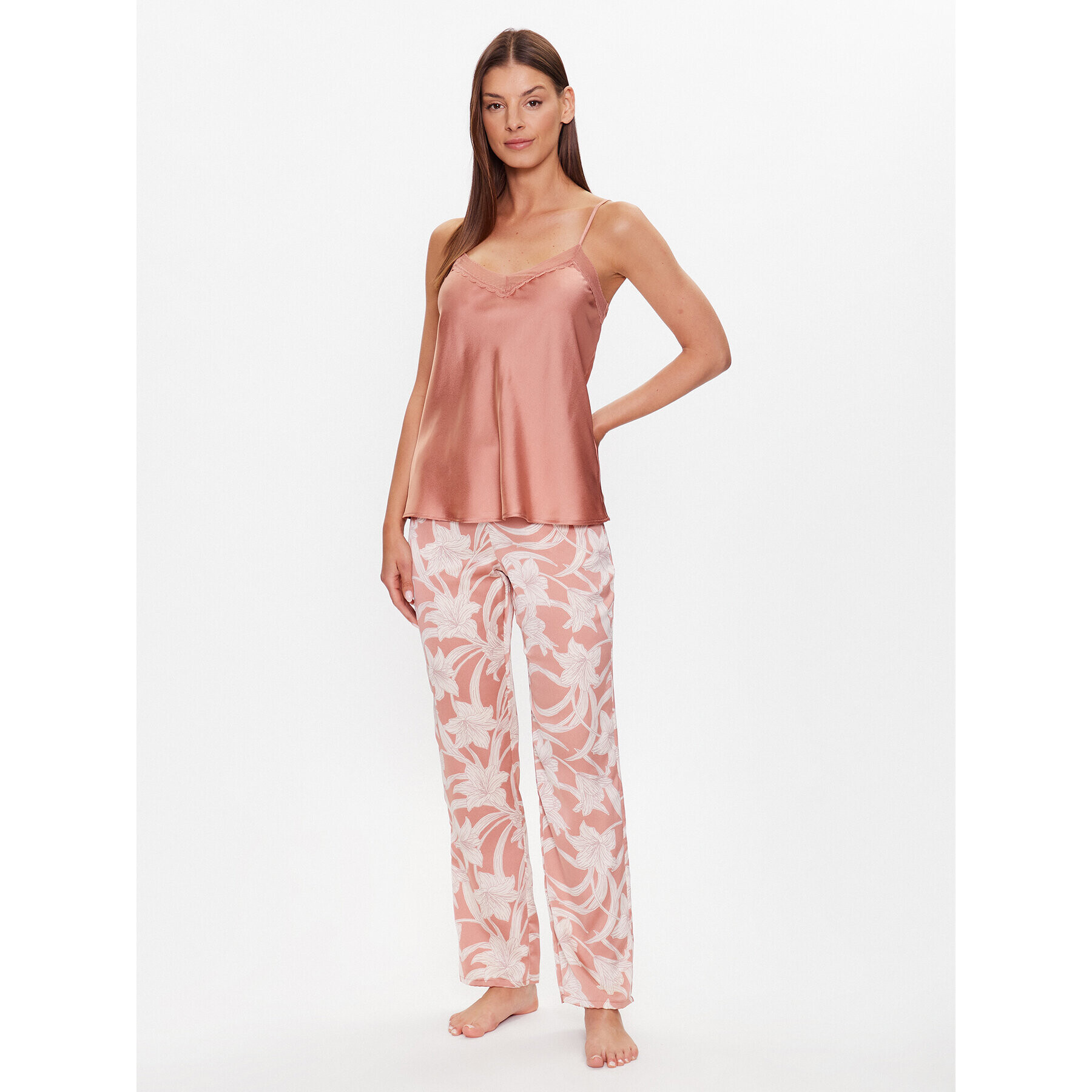 Etam Pijama 6538232 Roz Regular Fit - Pled.ro