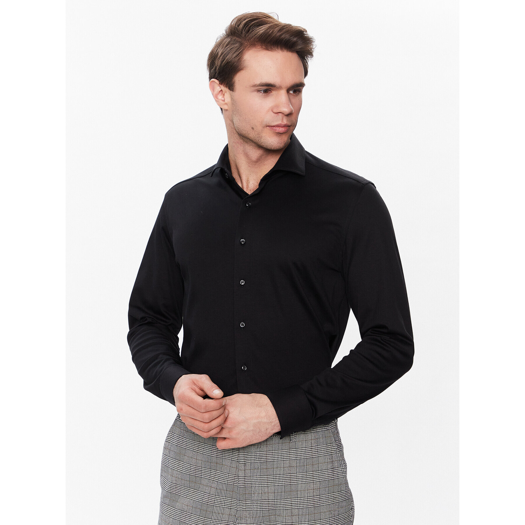 Eterna Cămașă 2159/YS82 Negru Slim Fit - Pled.ro