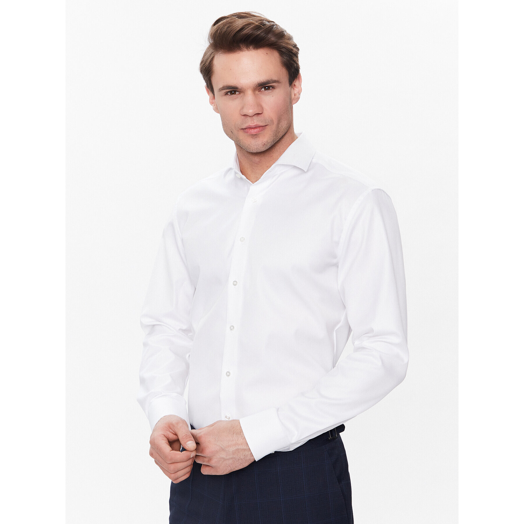 Eterna Cămașă 8817/F182 Alb Slim Fit - Pled.ro