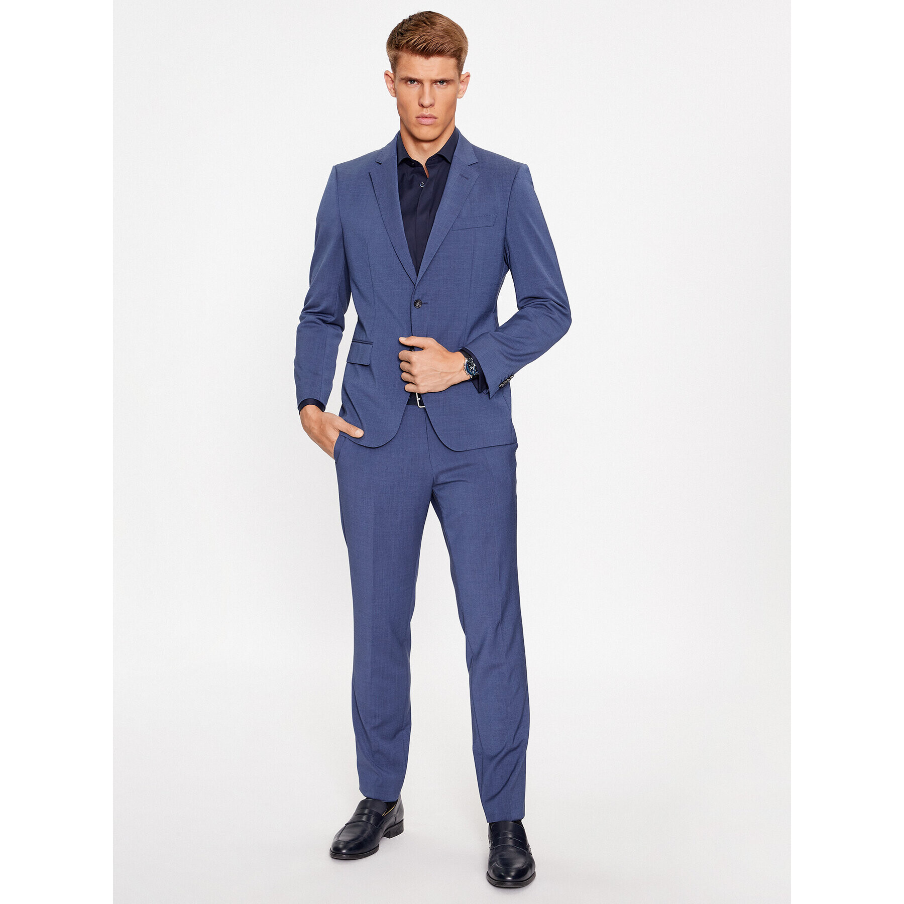 Eterna Cămașă 8817/F392 Bleumarin Slim Fit - Pled.ro