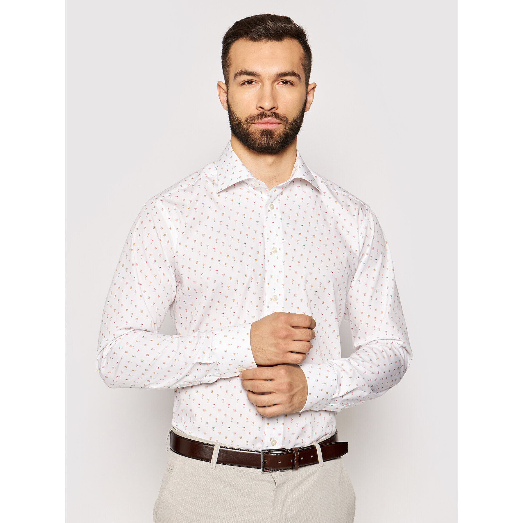 Eton Cămașă 100002029 Alb Slim Fit - Pled.ro