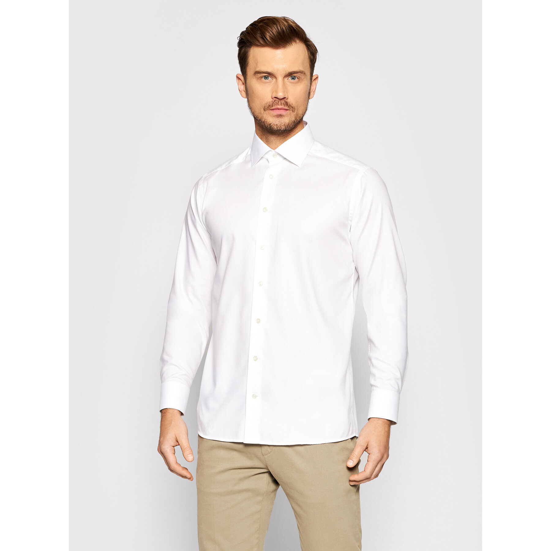 Eton Cămașă 100002451 Alb Slim Fit - Pled.ro