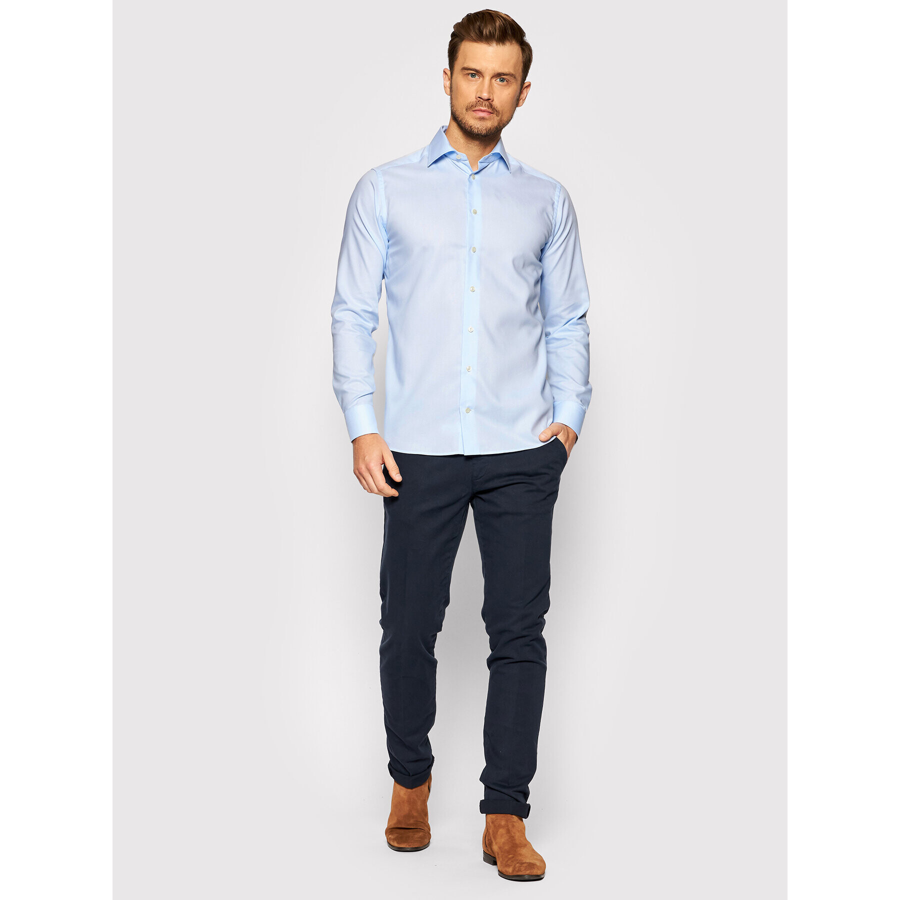 Eton Cămașă 100002451 Albastru Slim Fit - Pled.ro