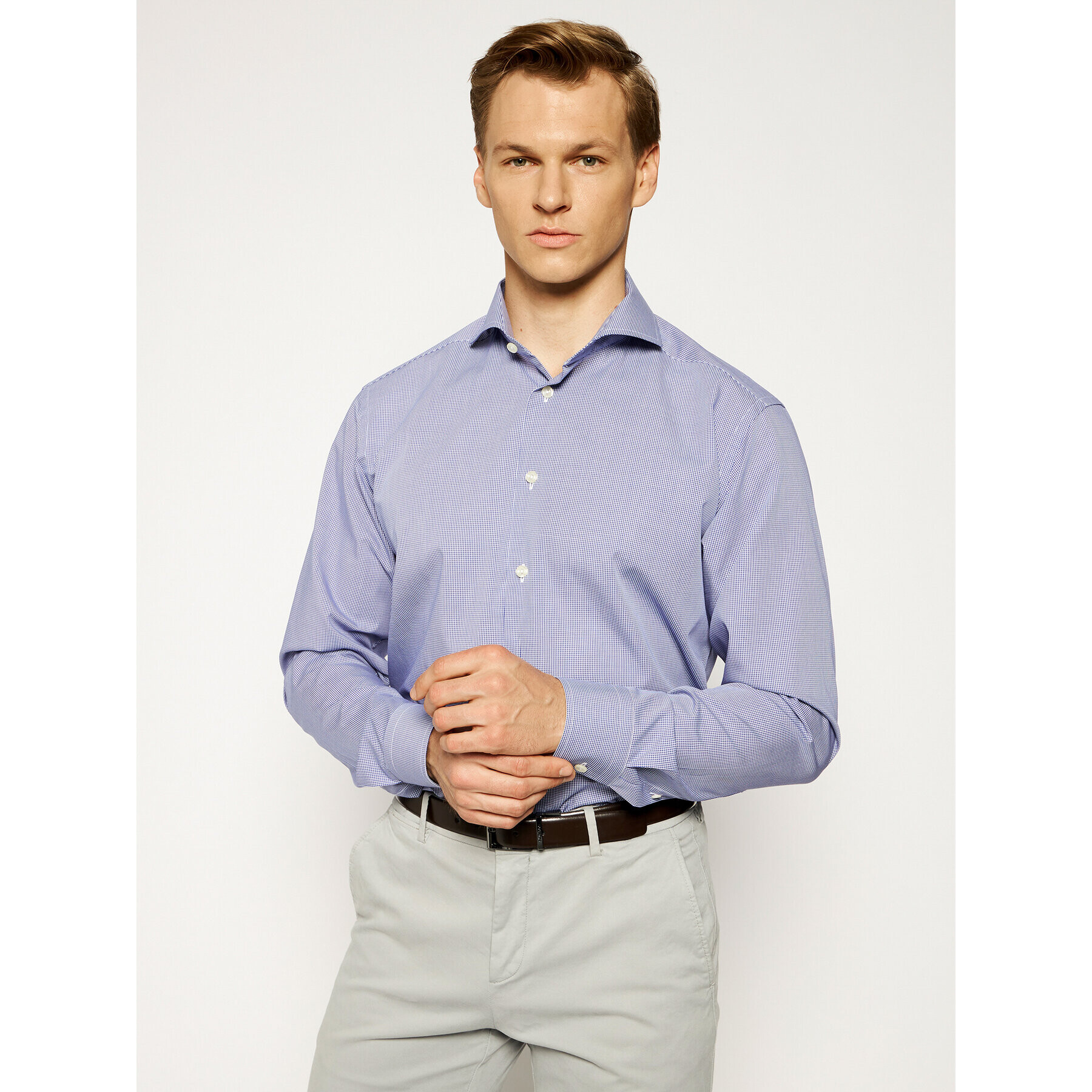 Eton Cămașă 253873511 Bleumarin Slim Fit - Pled.ro