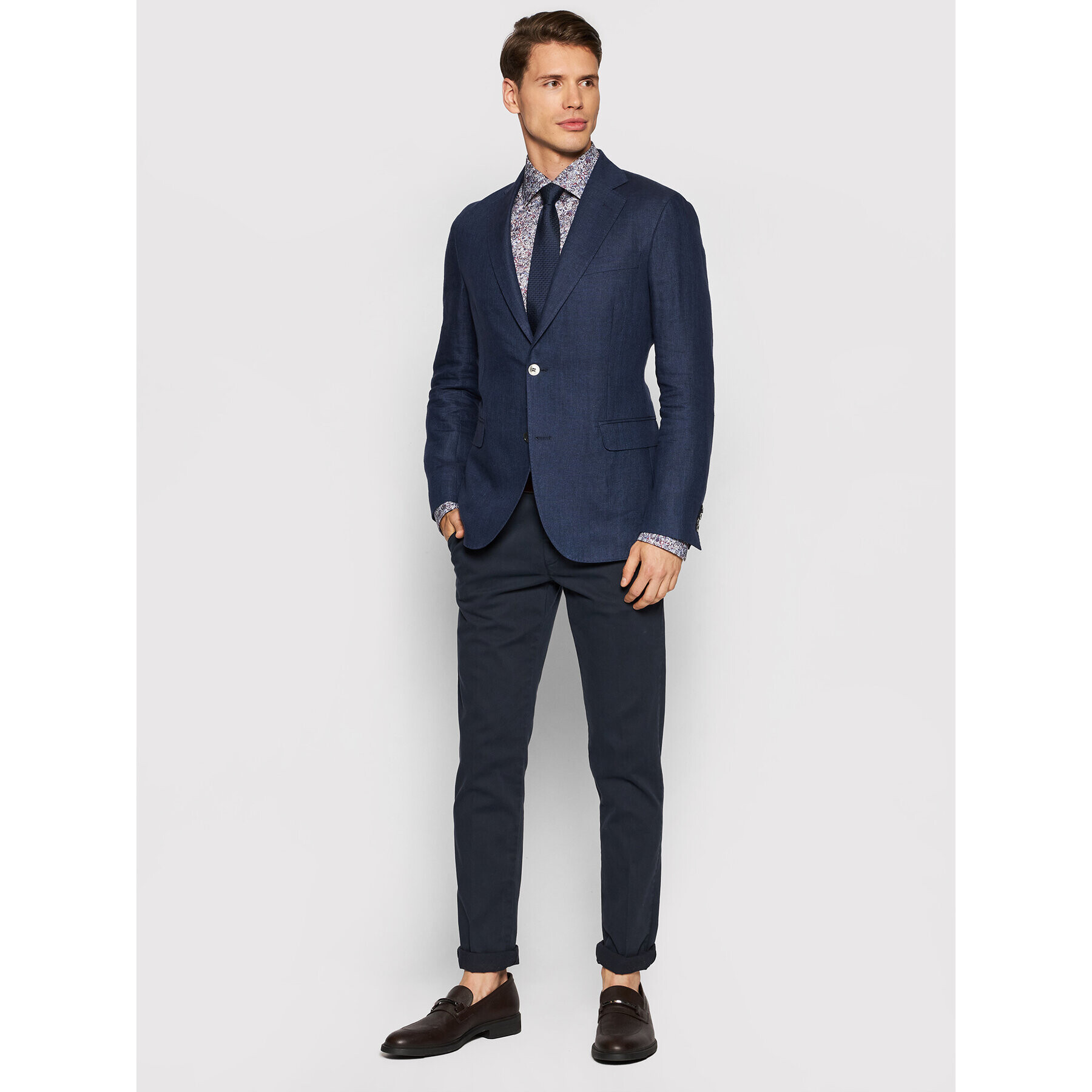 Eton Cămașă 100003083 Vișiniu Slim Fit - Pled.ro