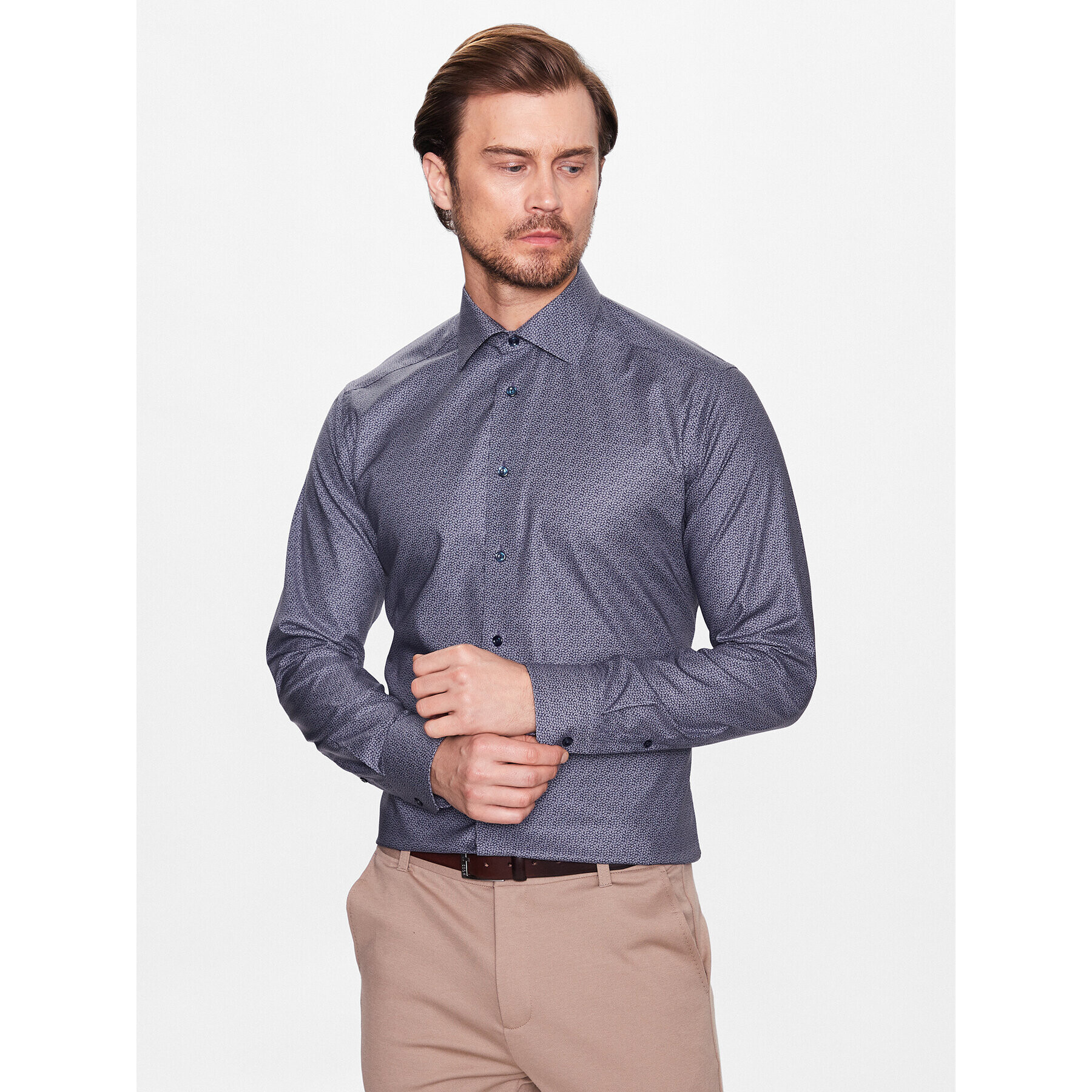 Eton Cămașă 100003873 Bleumarin Slim Fit - Pled.ro