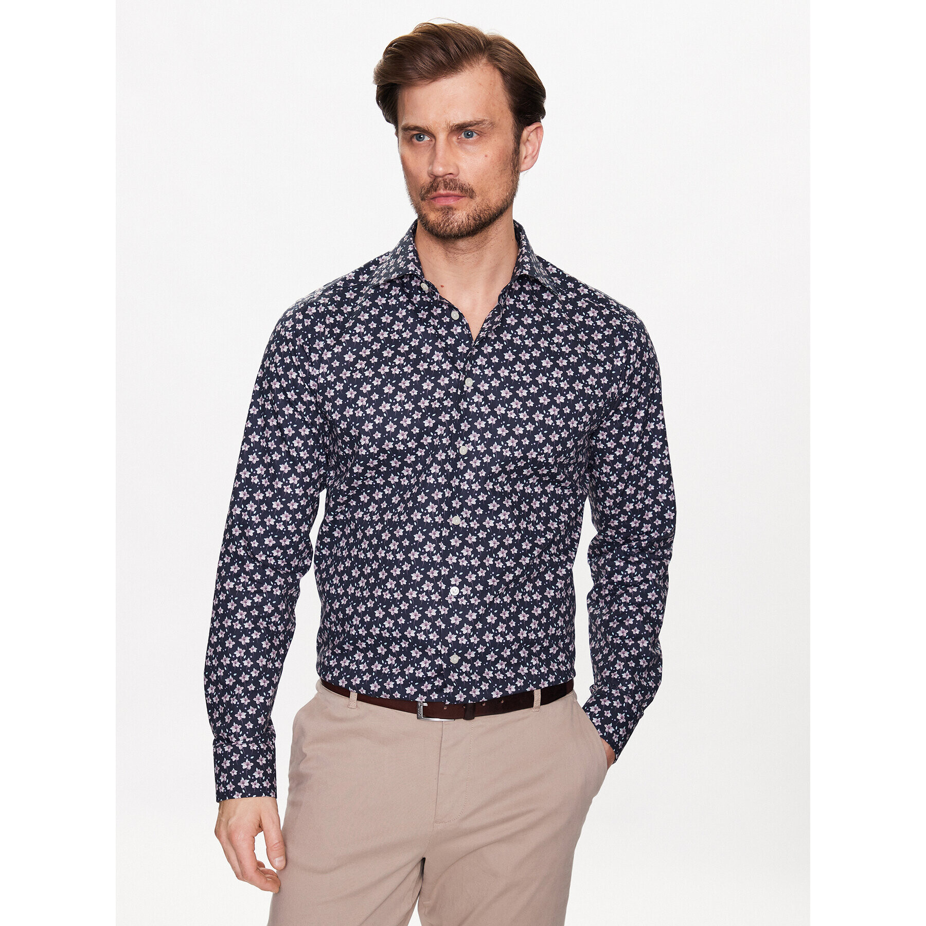 Eton Cămașă 100004174 Bleumarin Slim Fit - Pled.ro