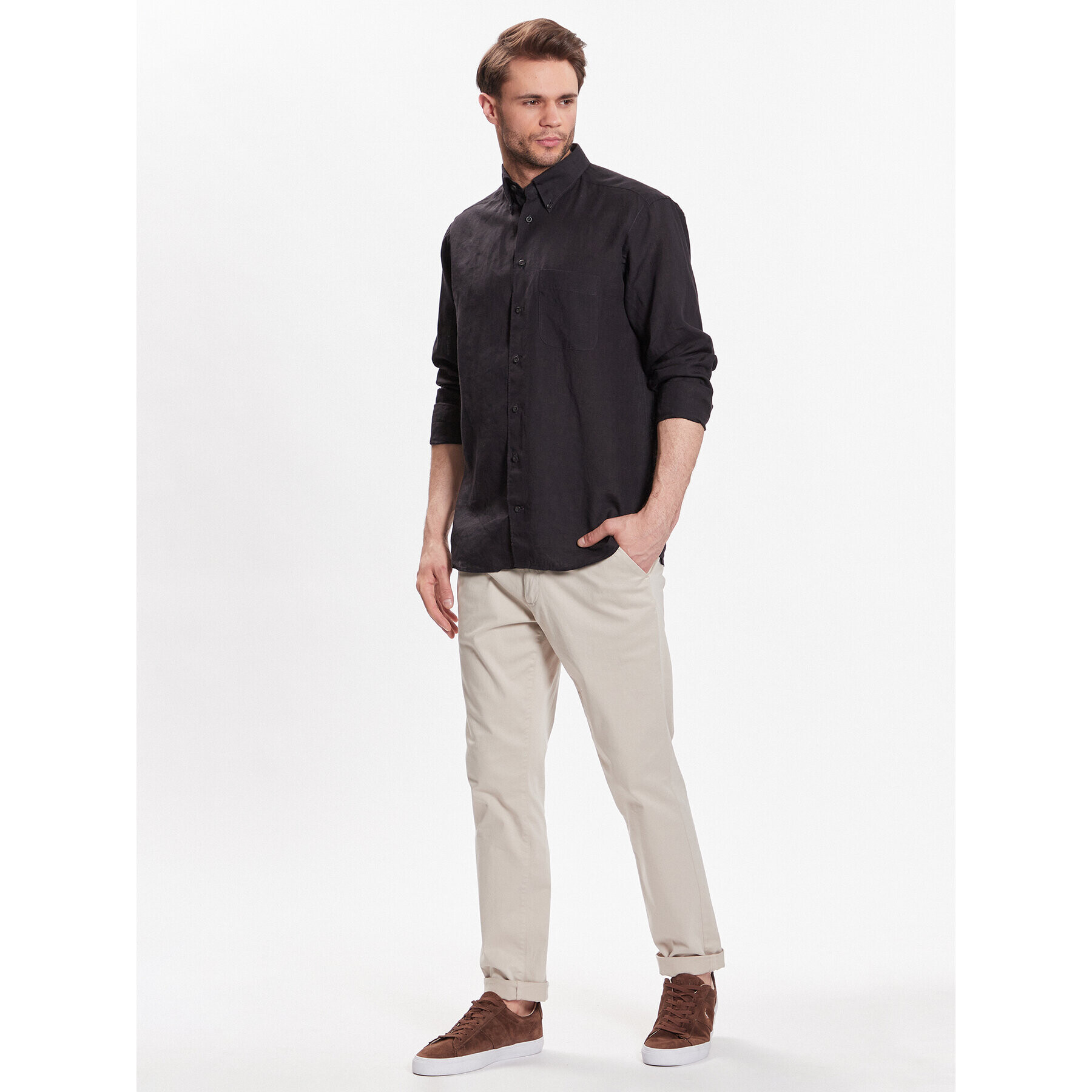 Eton Cămașă 100004200 Negru Slim Fit - Pled.ro