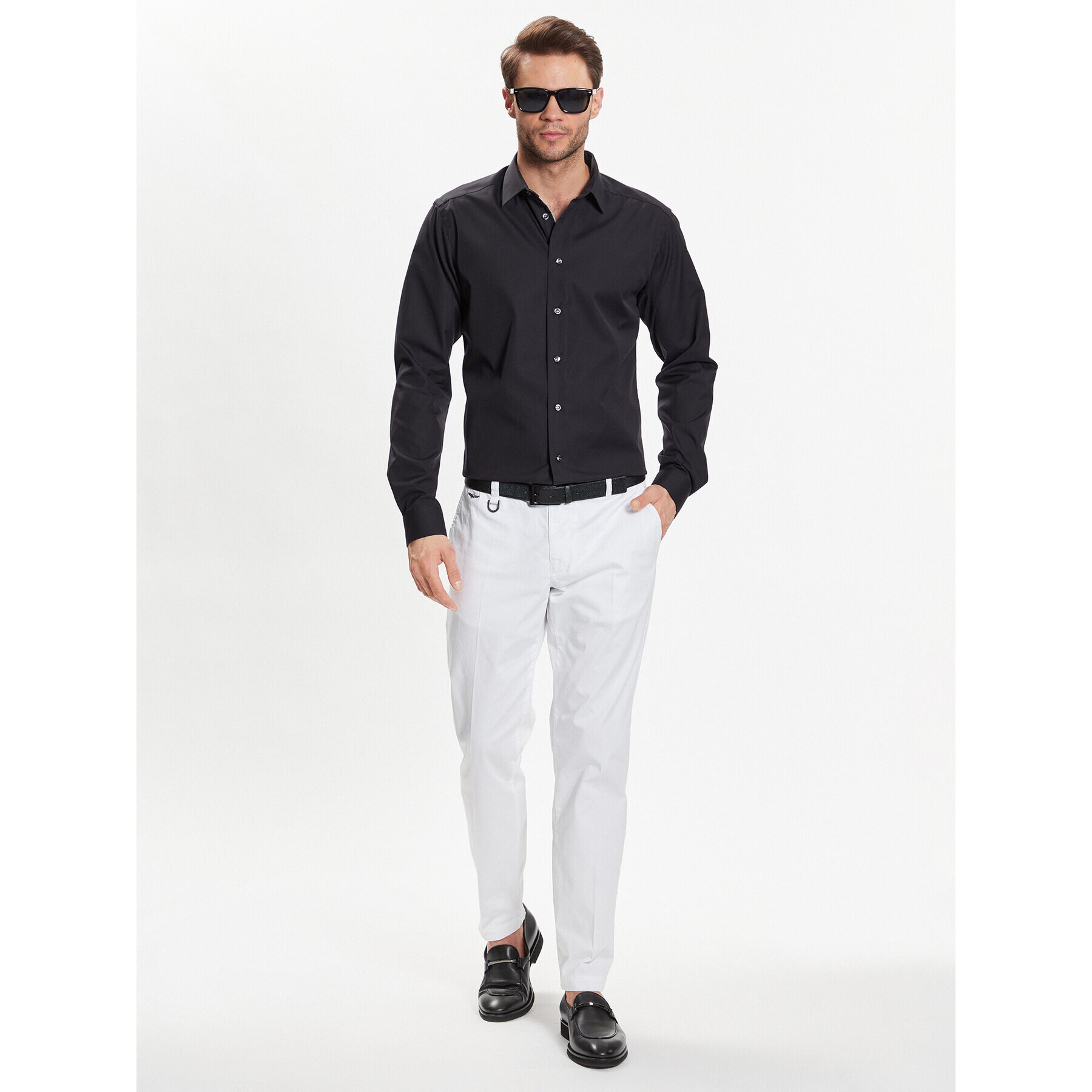 Eton Cămașă 100004471 Negru Slim Fit - Pled.ro