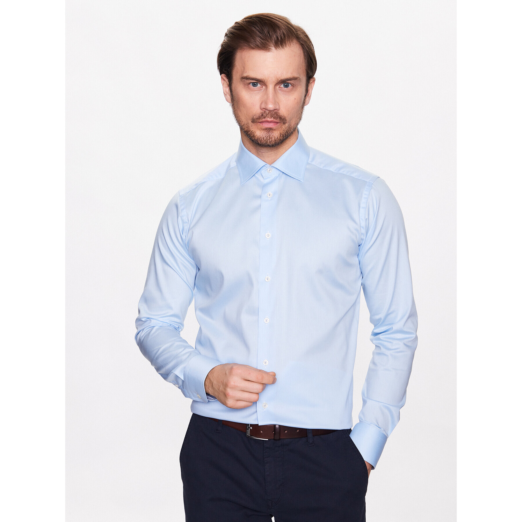 Eton Cămașă 100004489 Albastru Slim Fit - Pled.ro