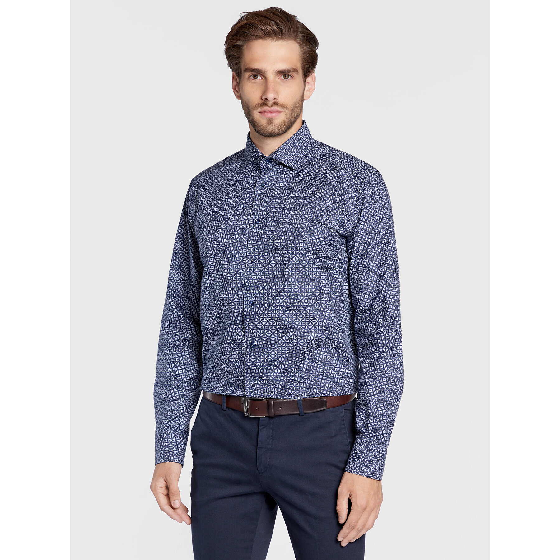 Eton Cămașă 100003549 Bleumarin Slim Fit - Pled.ro