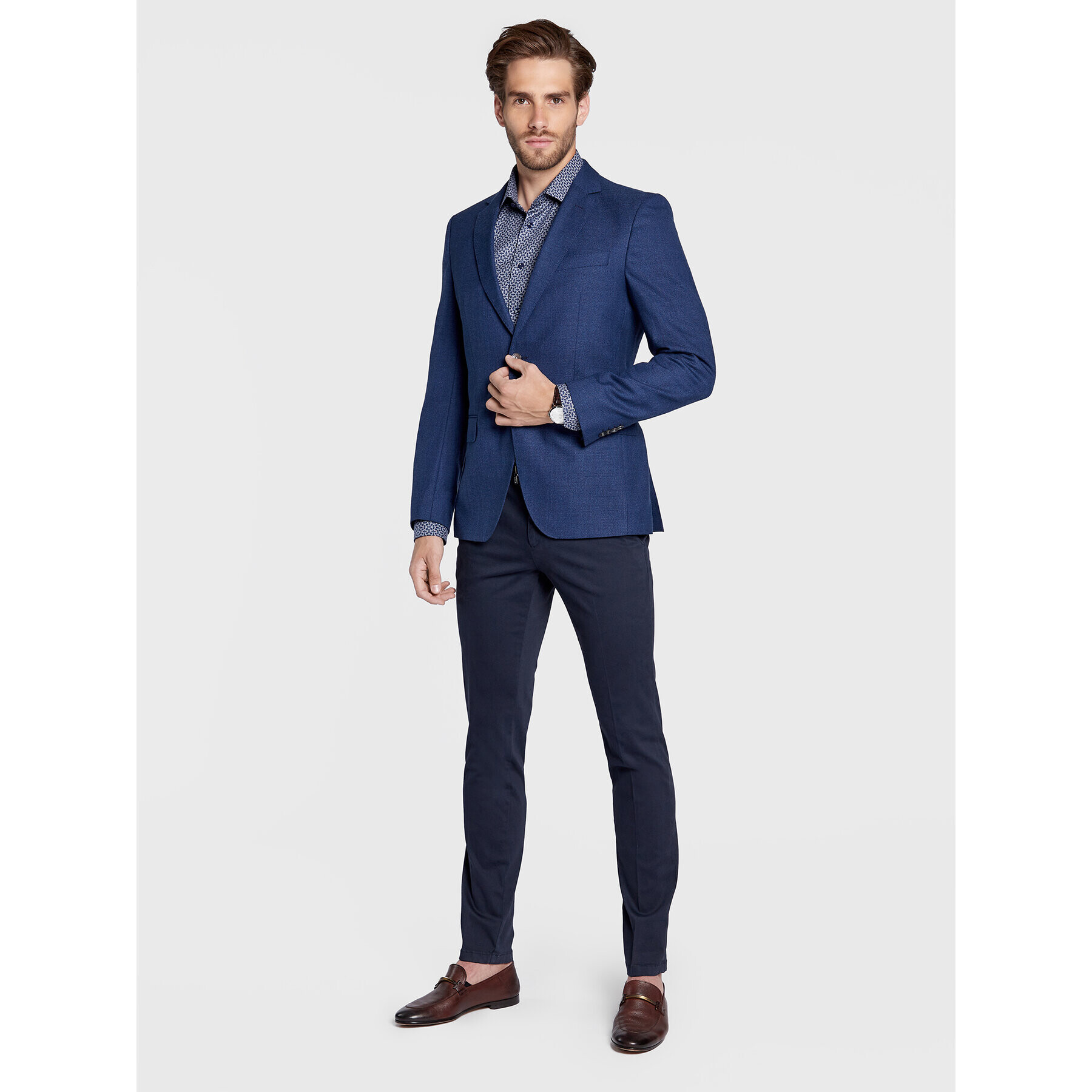 Eton Cămașă 100003549 Bleumarin Slim Fit - Pled.ro