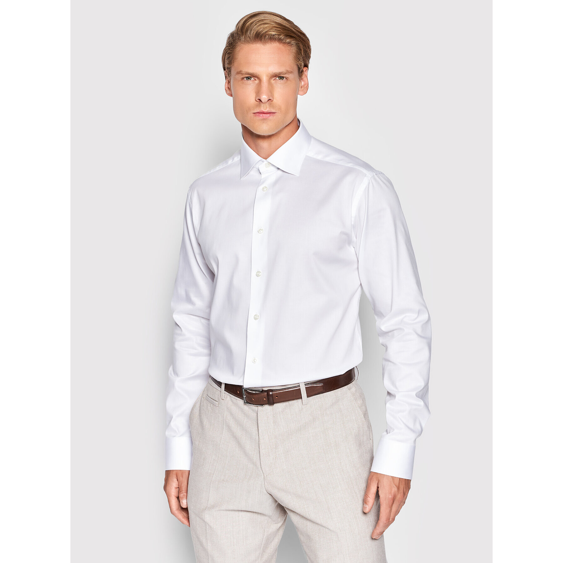 Eton Cămașă 100003710 Alb Slim Fit - Pled.ro