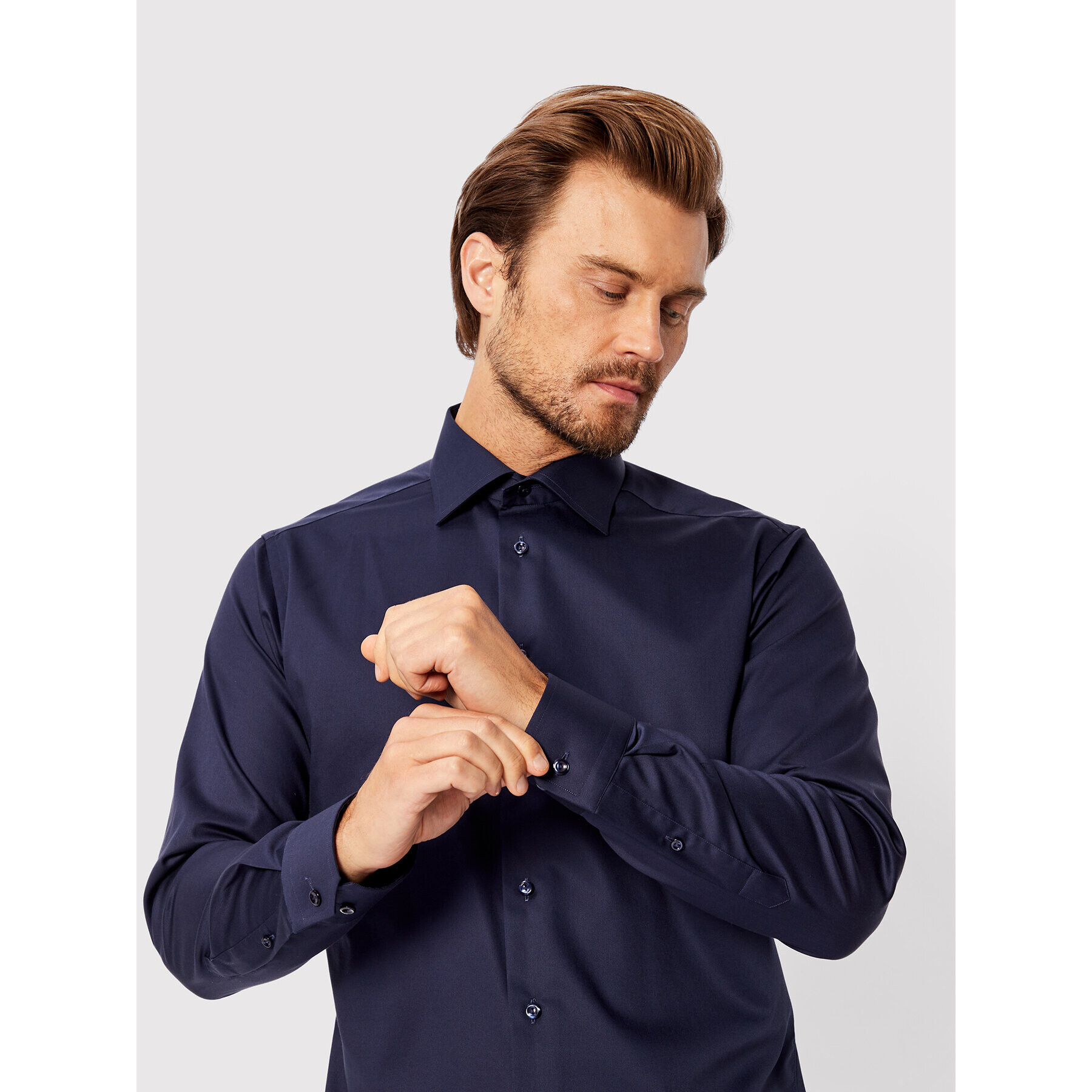 Eton Cămașă 100003710 Bleumarin Slim Fit - Pled.ro