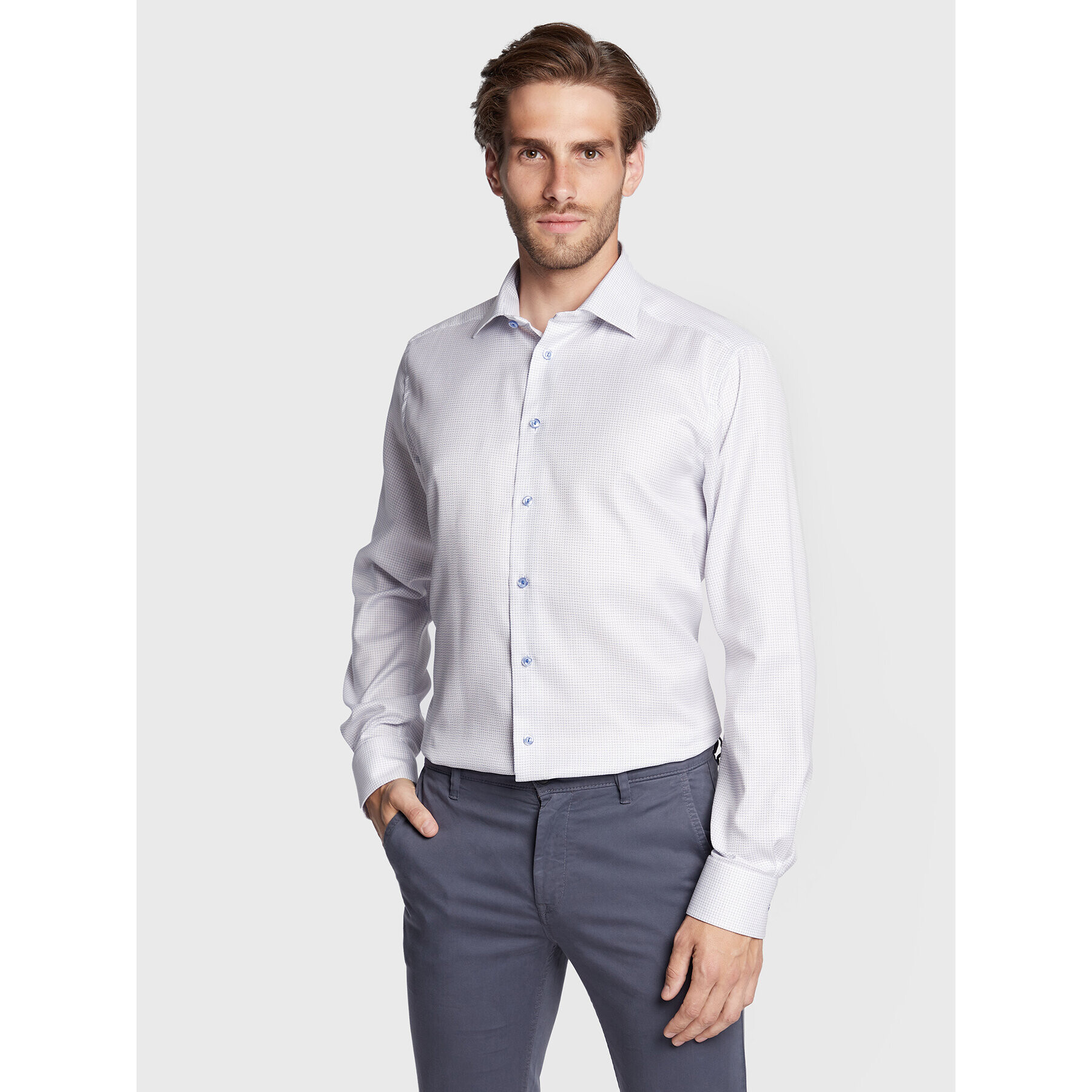 Eton Cămașă 100003762 Albastru Regular Fit - Pled.ro