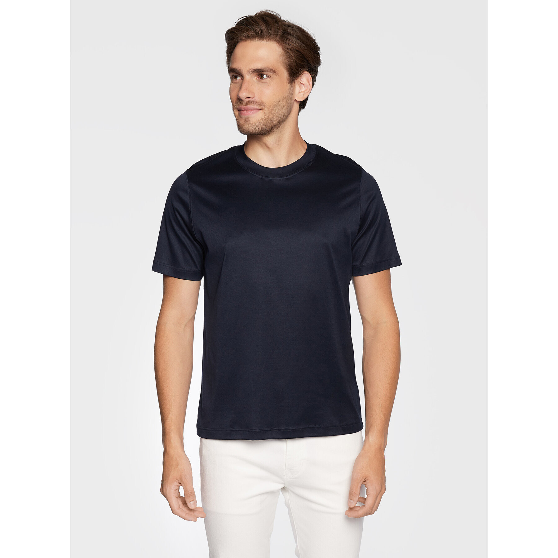 Eton Tricou 100002356 Bleumarin Slim Fit - Pled.ro