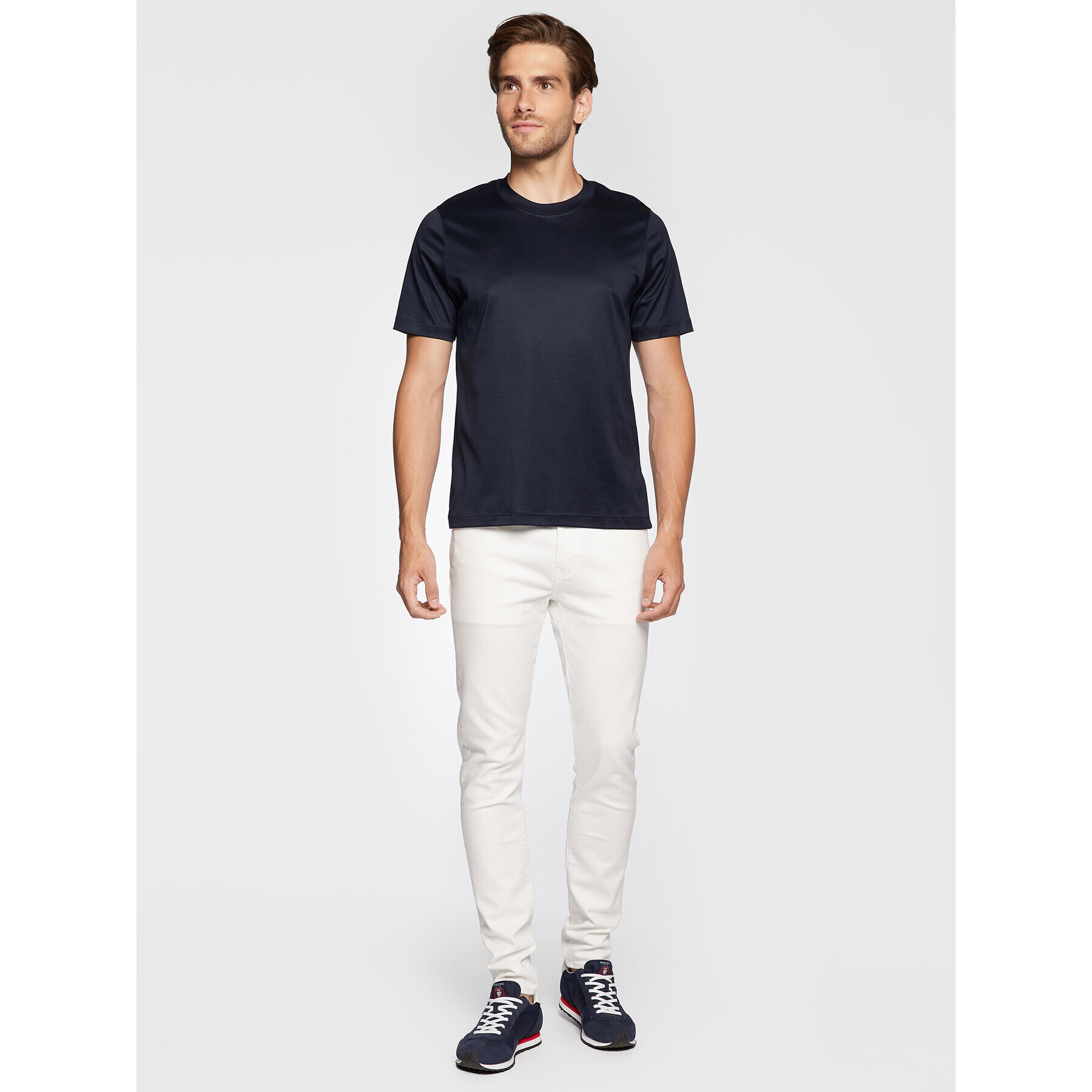 Eton Tricou 100002356 Bleumarin Slim Fit - Pled.ro