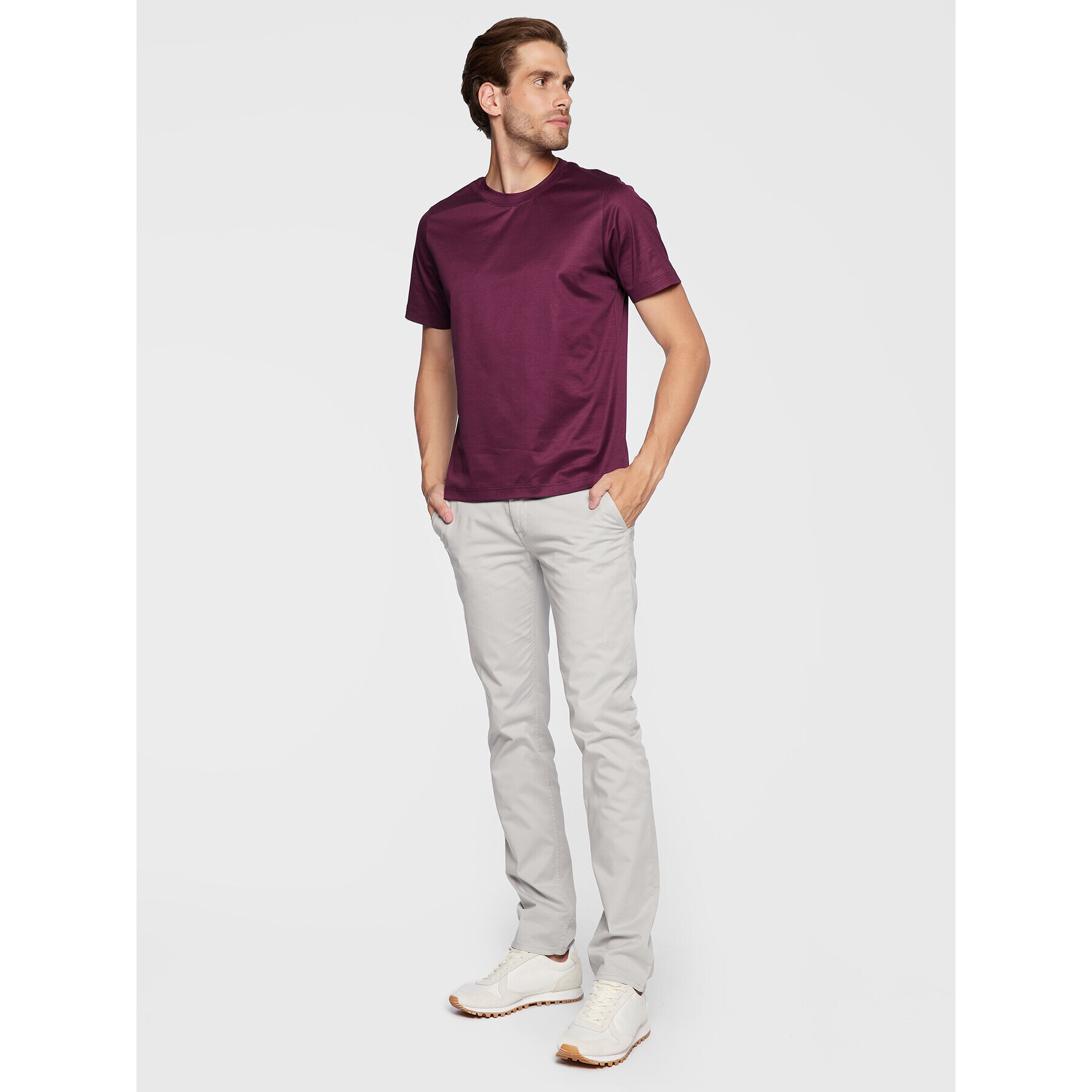 Eton Tricou 100002356 Violet Slim Fit - Pled.ro