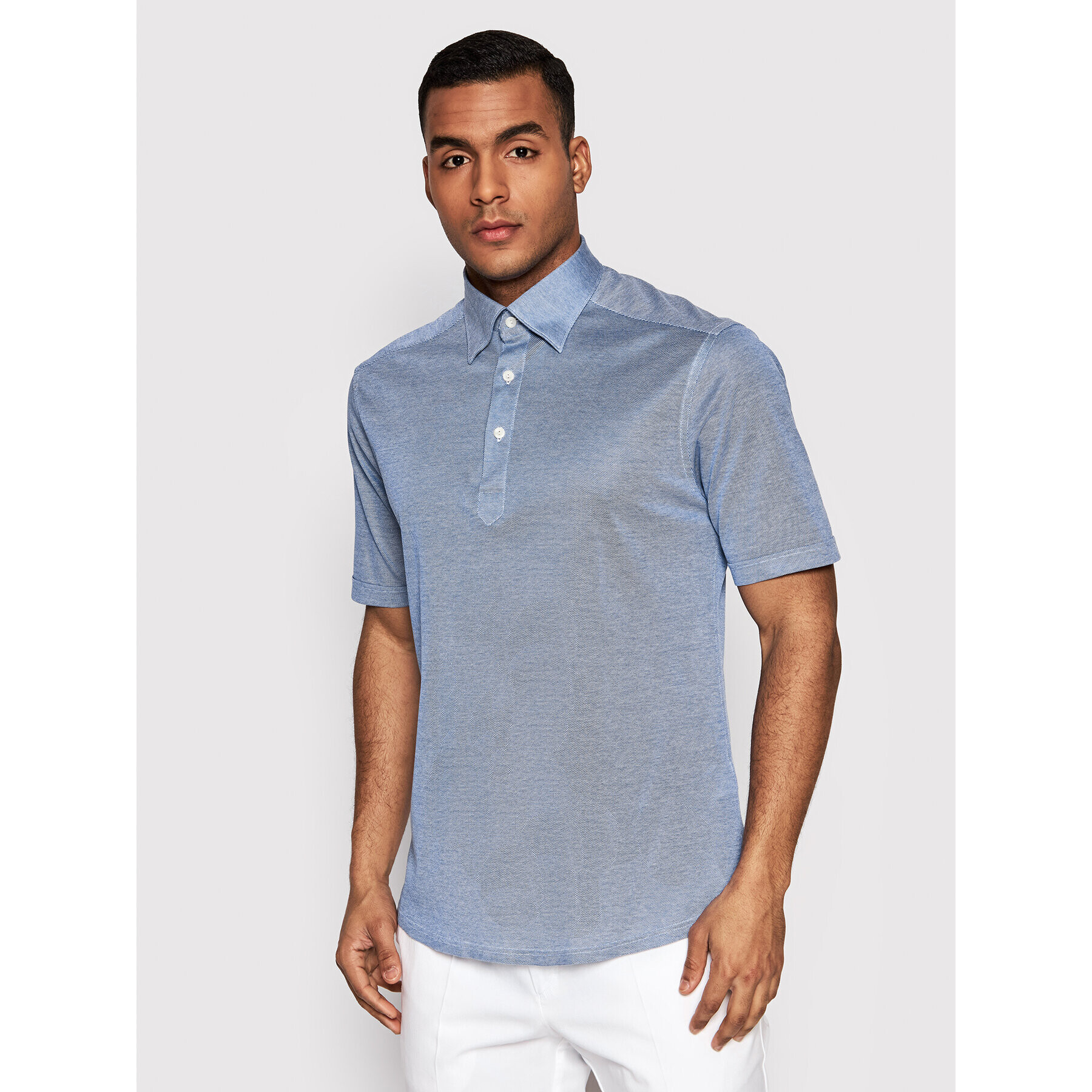 Eton Tricou polo 100003113 Albastru Slim Fit - Pled.ro